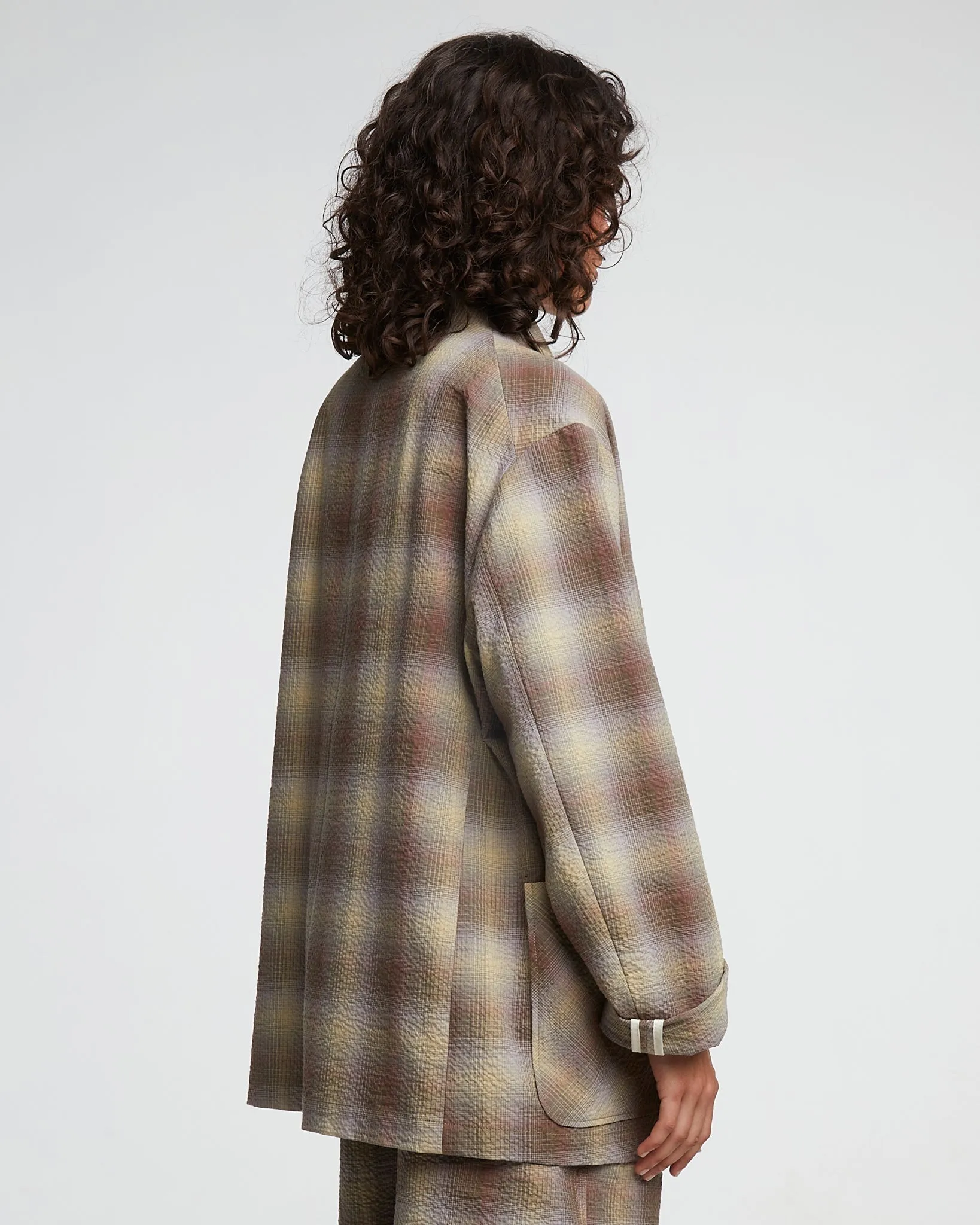 G.o.D Blazer Merida Check Khaki sold by Eat Dust product image thumbnail 5