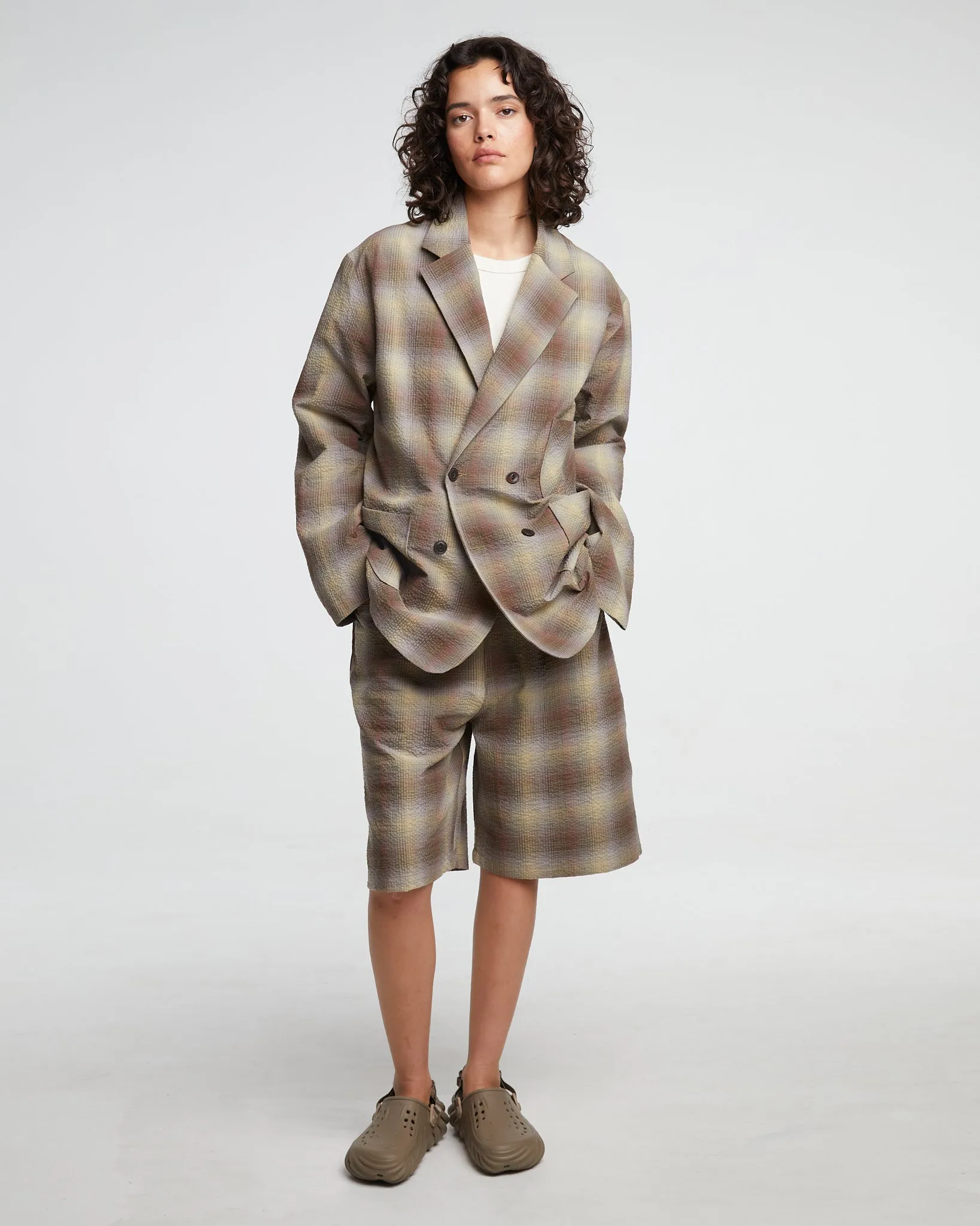 G.o.D Blazer Merida Check Khaki sold by Eat Dust product image thumbnail 2