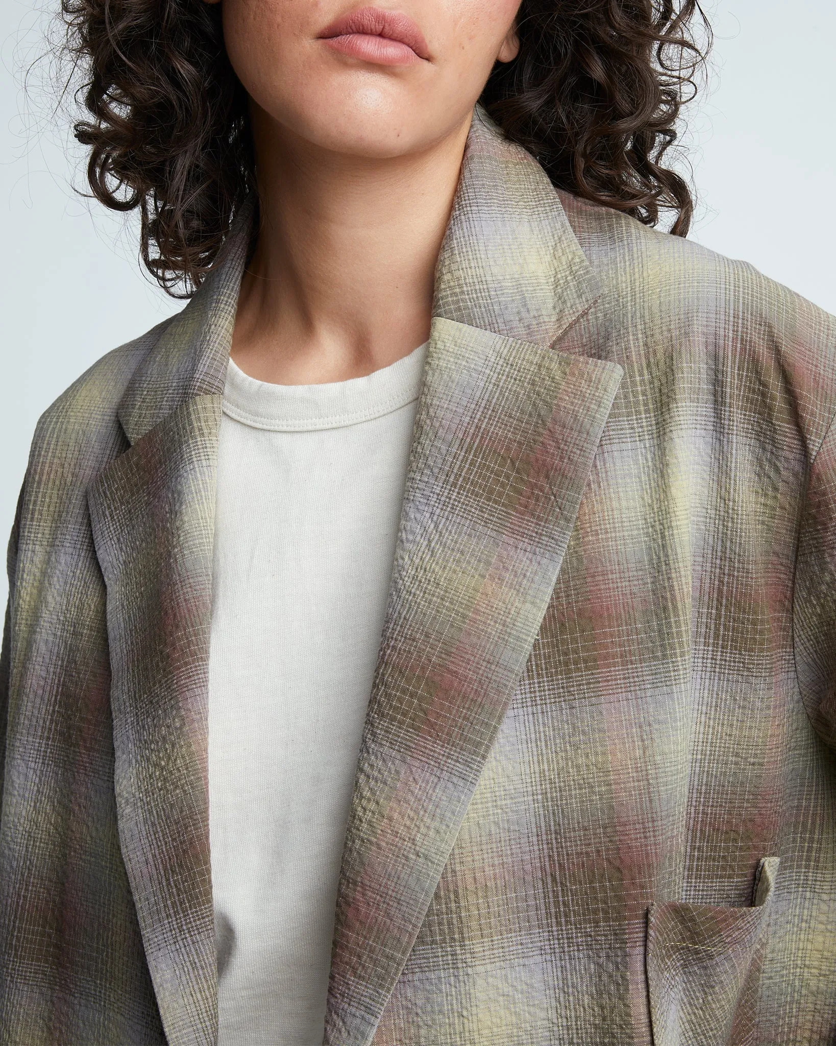 G.o.D Blazer Merida Check Khaki sold by Eat Dust product image thumbnail 3