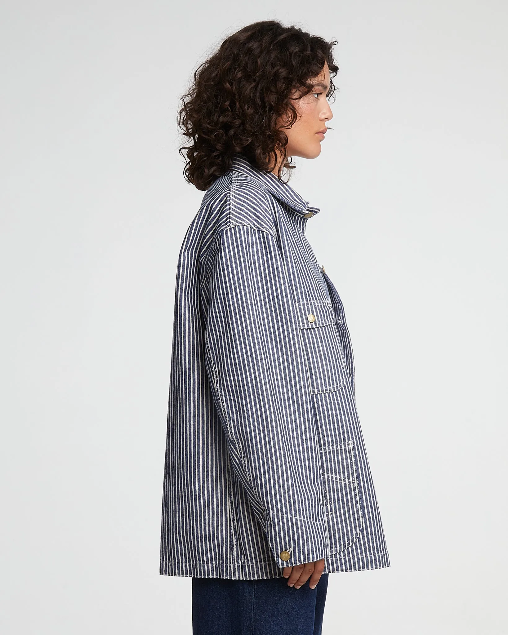 G.o.D Alcatraz Jacket Wild Road Stripes Blue/White sold by Eat Dust product image thumbnail 4