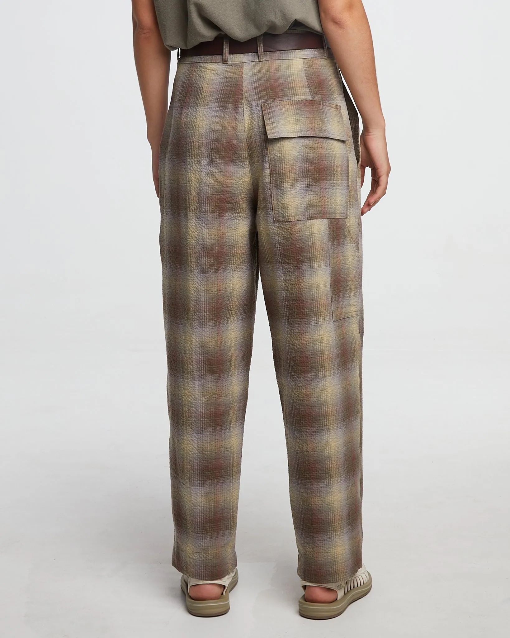 G.o.D British Worker Pants Merida Check Khaki sold by Eat Dust product image thumbnail 5