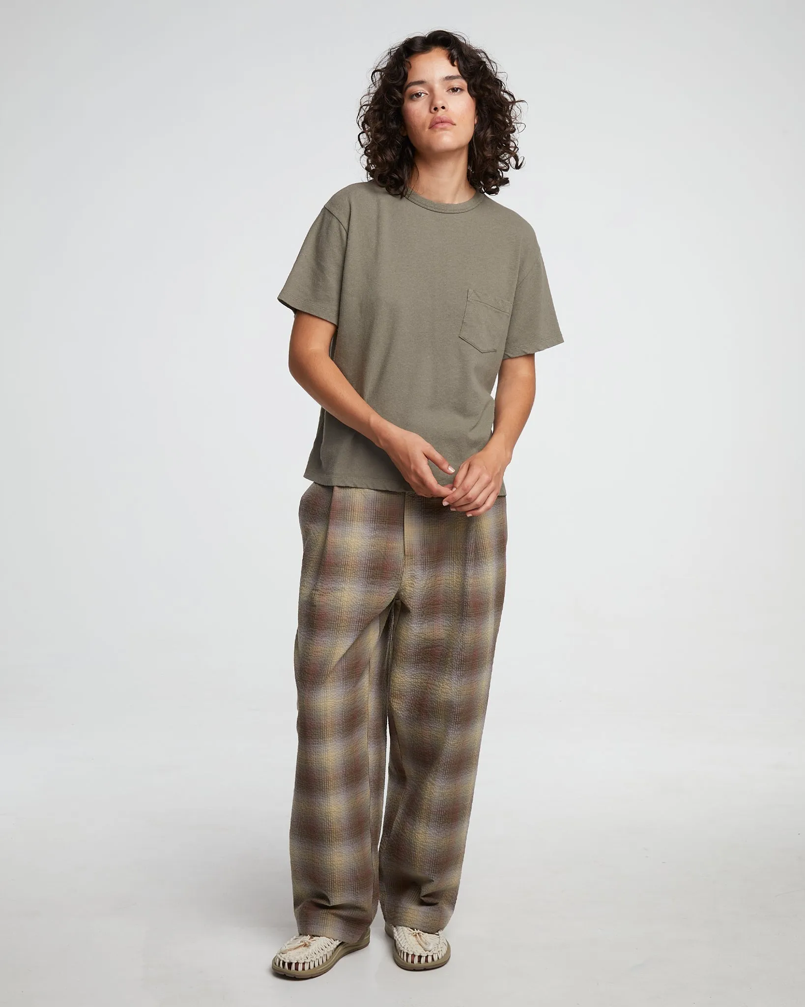 G.o.D British Worker Pants Merida Check Khaki sold by Eat Dust product image thumbnail 3