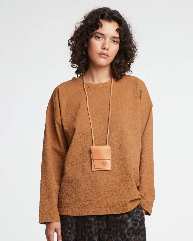 G.o.D Gardener Smock Seersucker Caramel made by Eat Dust