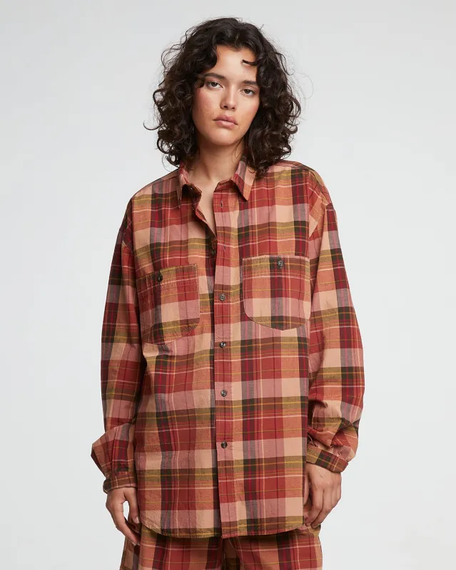 G.o.D Mechanic Shirt Voodoo Check Sienna made by Eat Dust
