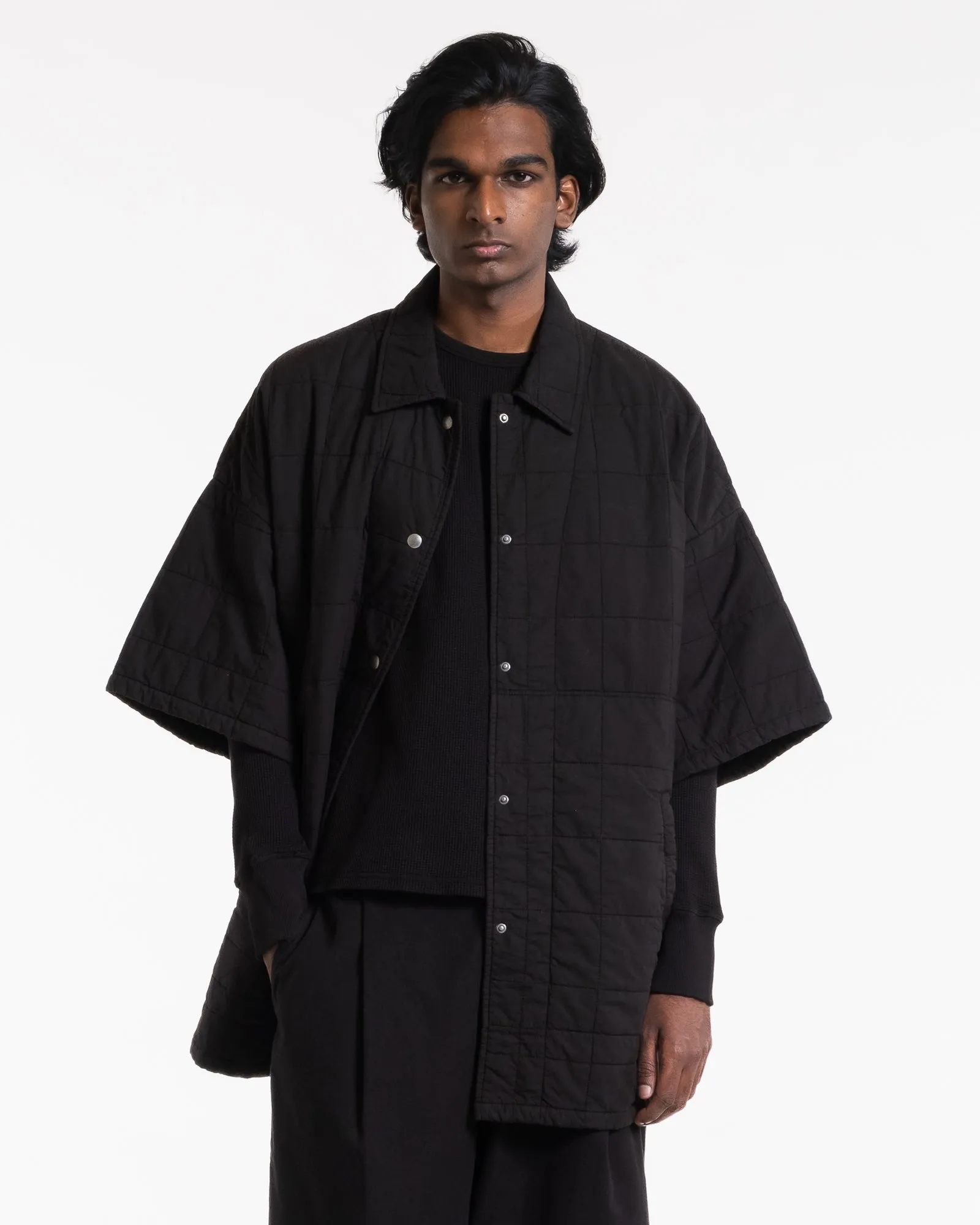 Kyoto Overshirt Cotton Quilt Black sold by Eat Dust product image thumbnail 5
