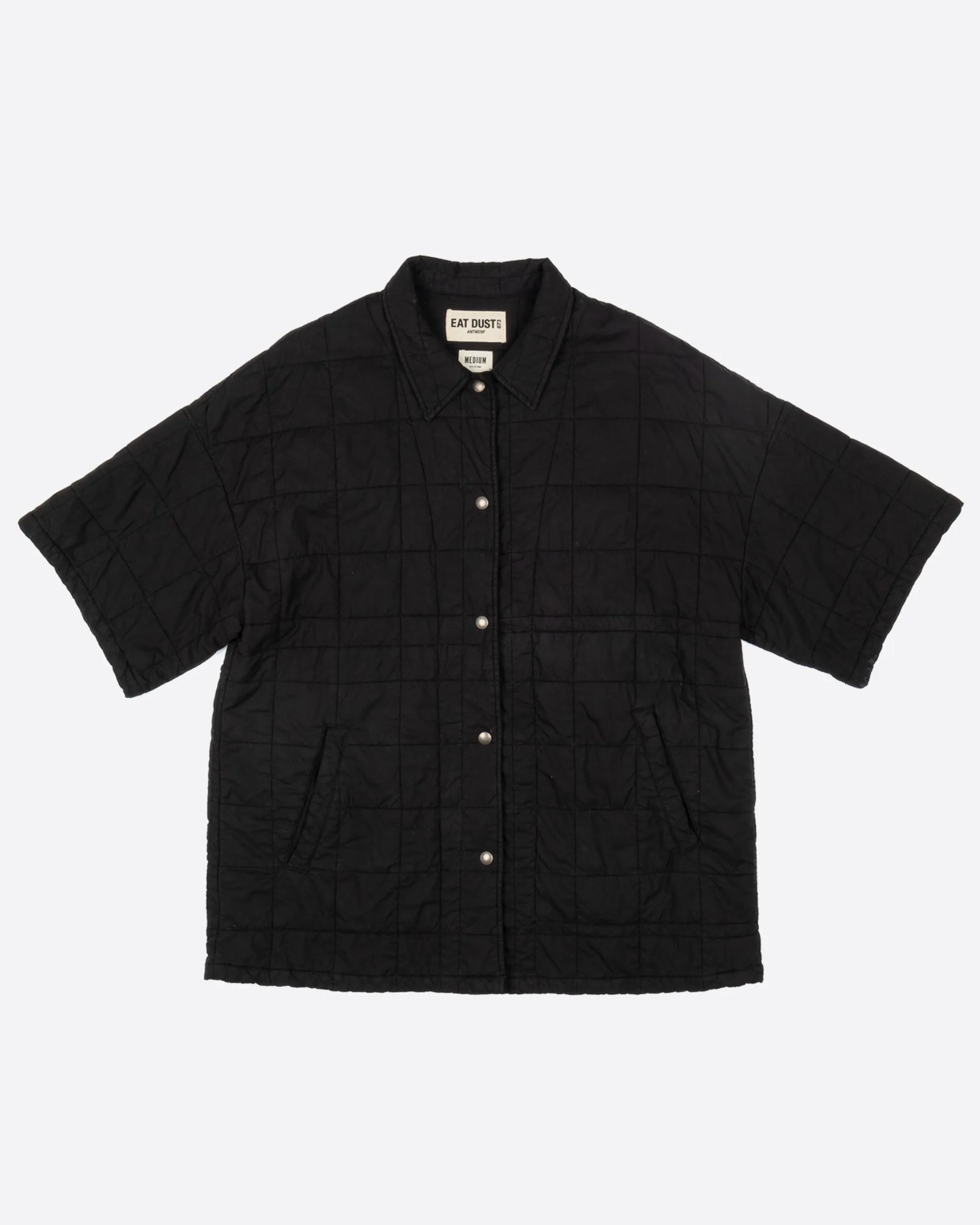 Kyoto Overshirt Cotton Quilt Black sold by Eat Dust