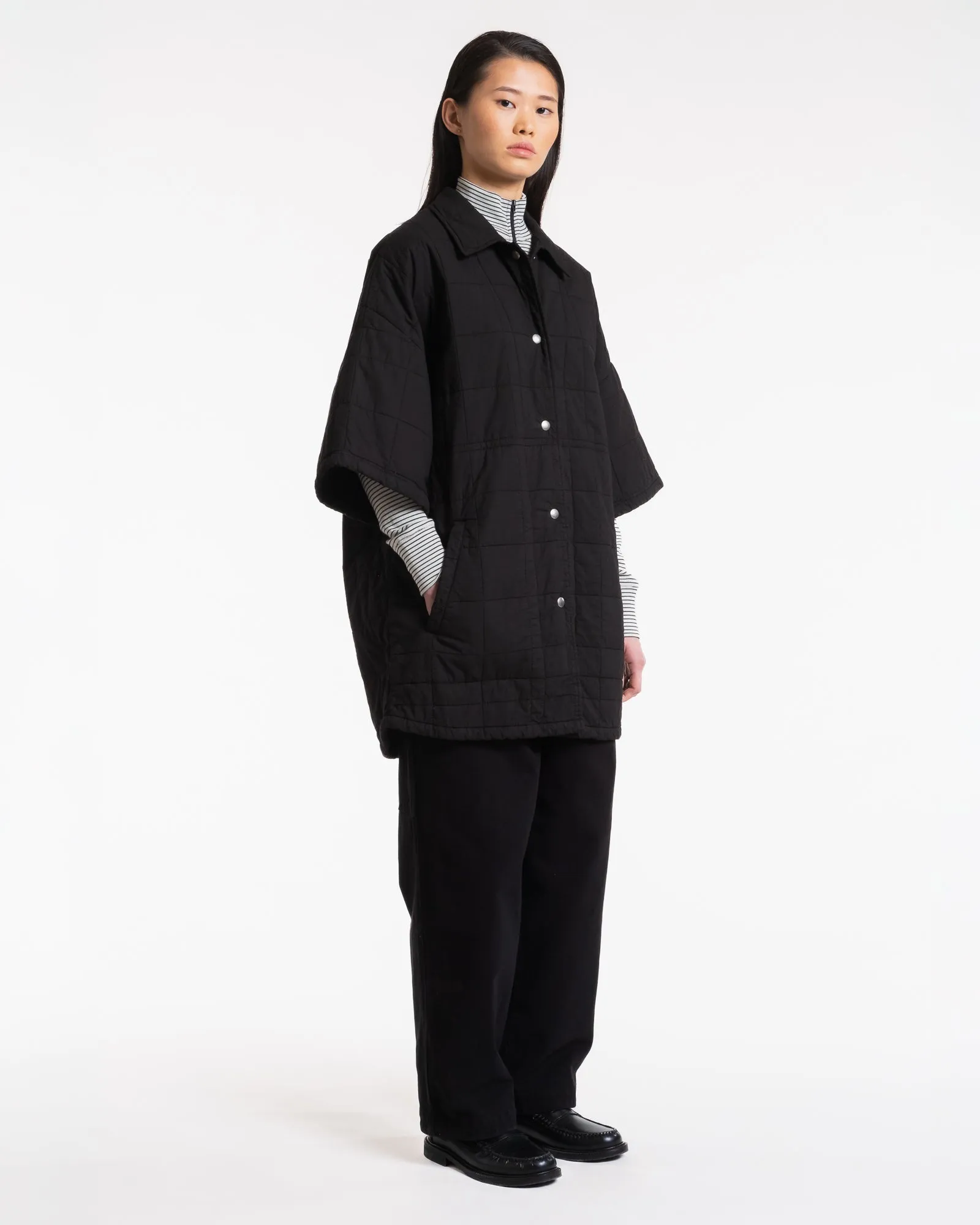 Kyoto Overshirt Cotton Quilt Black sold by Eat Dust product image thumbnail 4