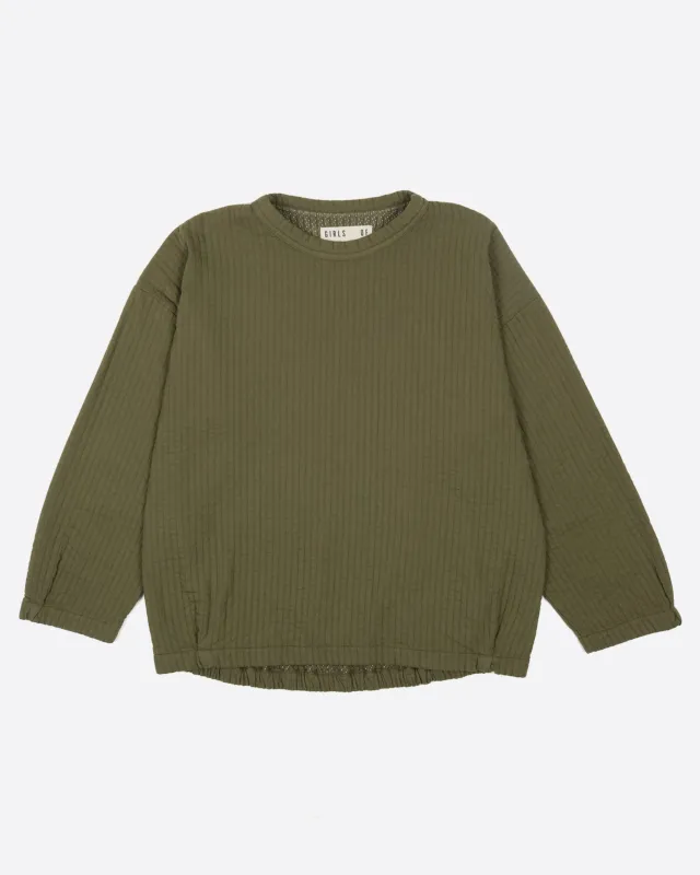 Judo Sweater Armor Cotton Dark Olive made by Eat Dust