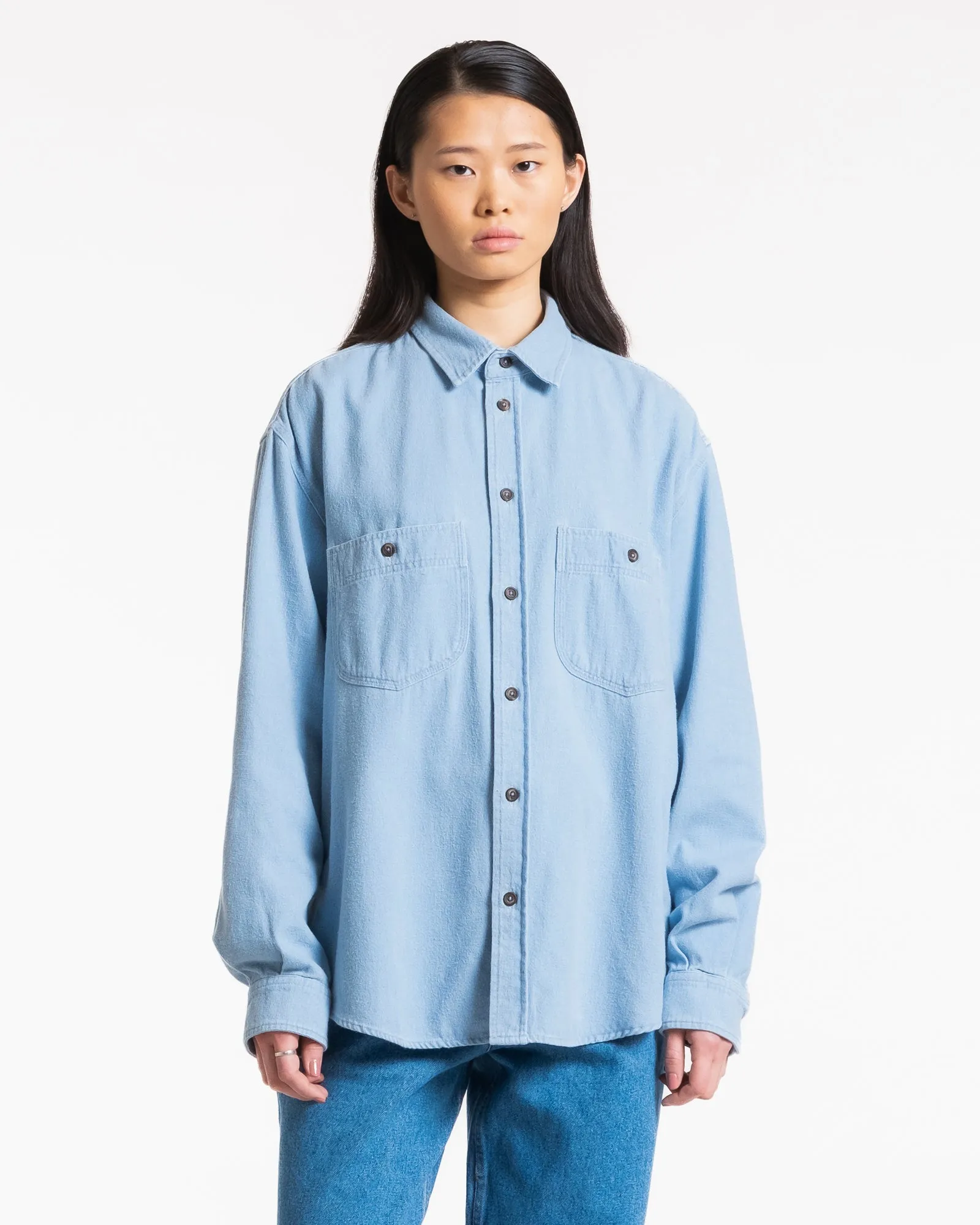 Mechanic Shirt Brushed Denim Acid Blue sold by Eat Dust product image thumbnail 3