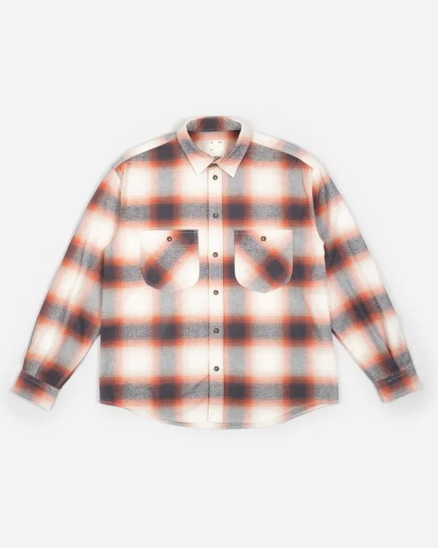Mechanic Shirt Colorado Check Orange/Blue made by Eat Dust