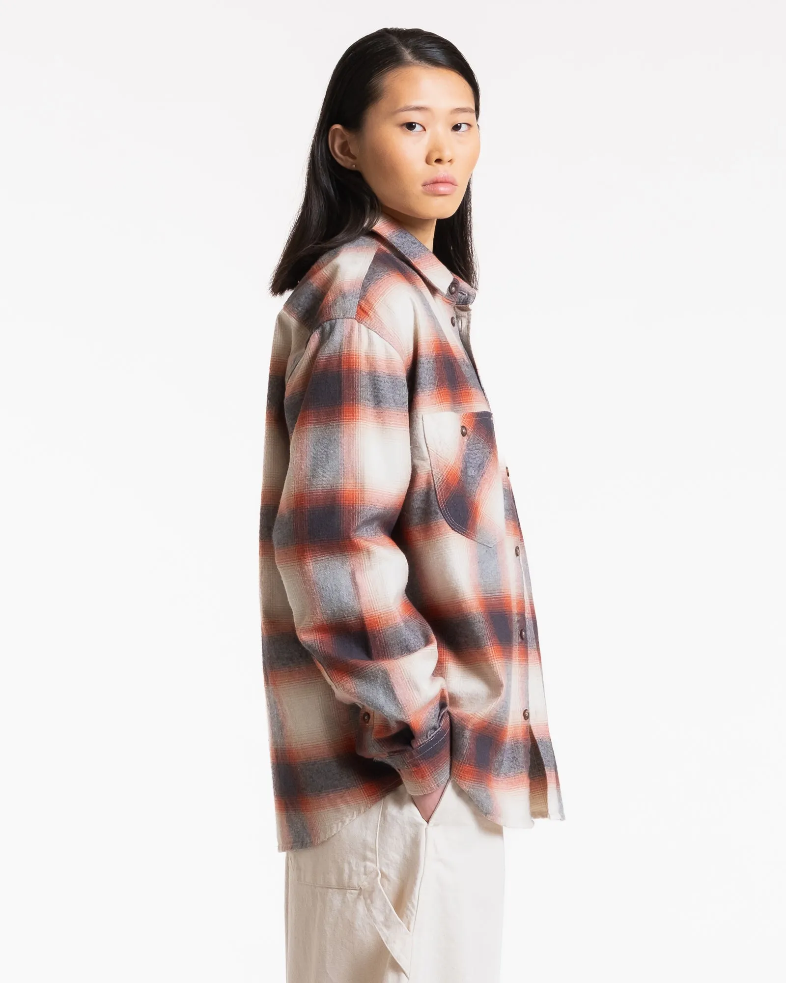 Mechanic Shirt Colorado Check Orange/Blue sold by Eat Dust product image thumbnail 5