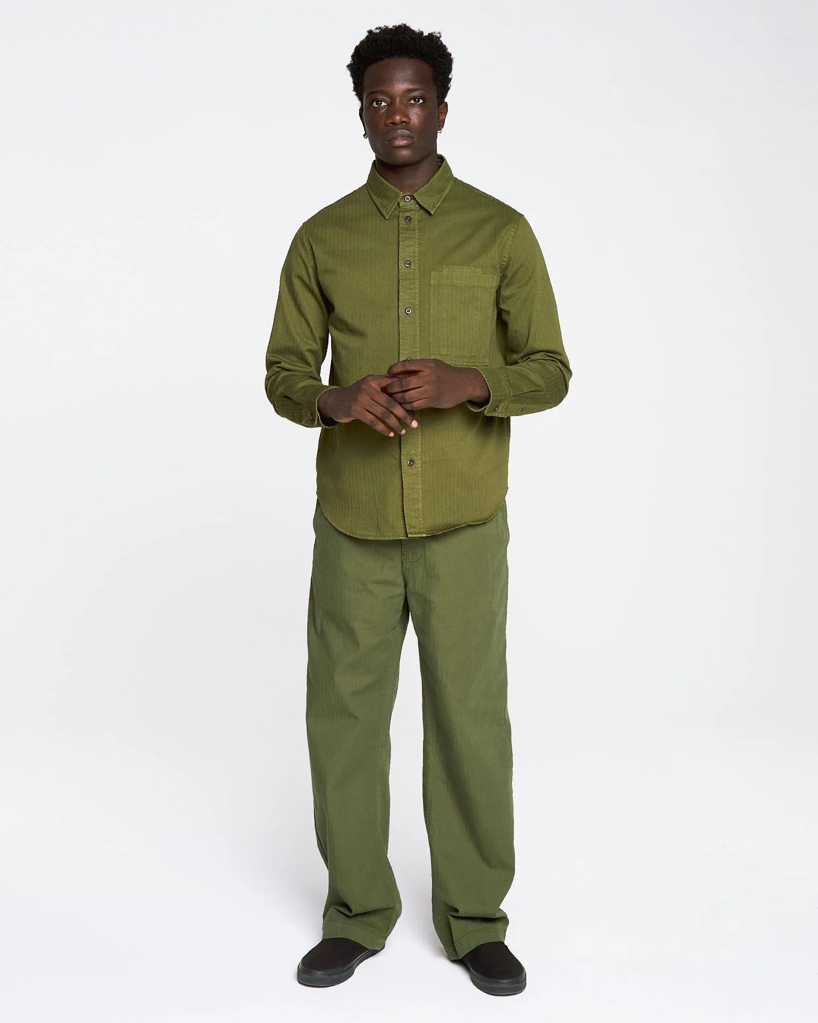 Combat Shirt Herringbone Cotton Lizard sold by Eat Dust product image thumbnail 2