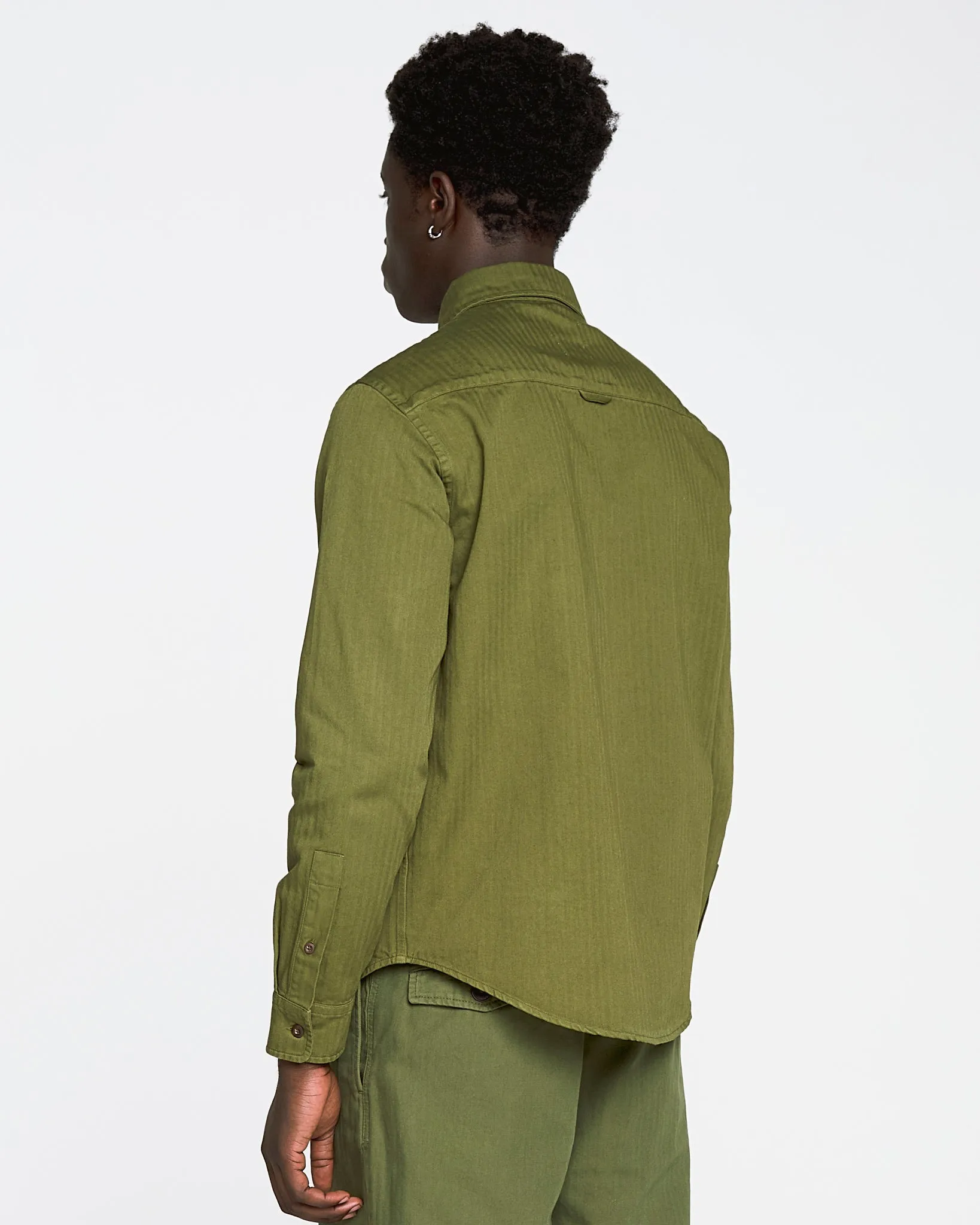 Combat Shirt Herringbone Cotton Lizard sold by Eat Dust product image thumbnail 4