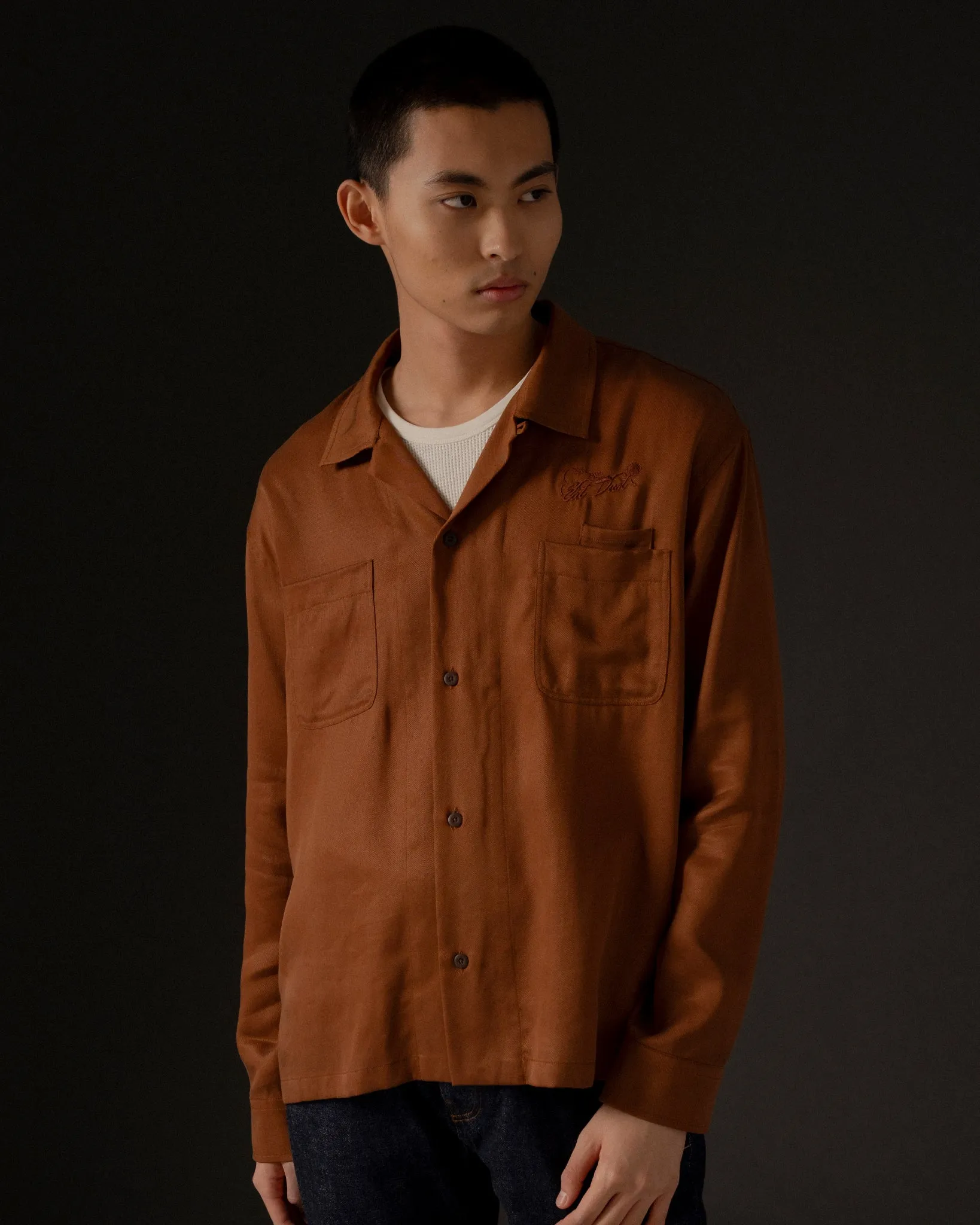 Havana Shirt Tencel Twill Brown sold by Eat Dust product image thumbnail 3