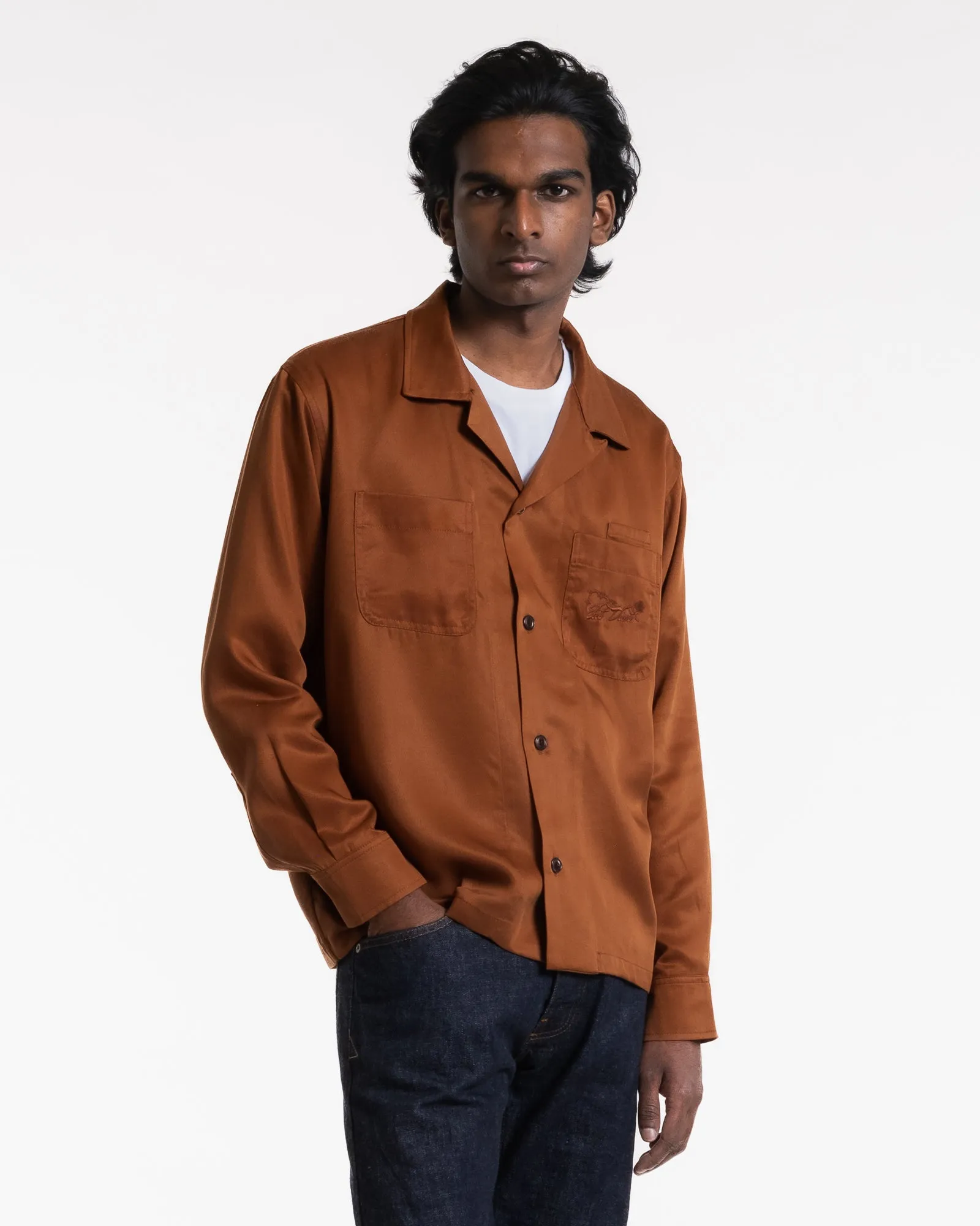 Havana Shirt Tencel Twill Brown sold by Eat Dust