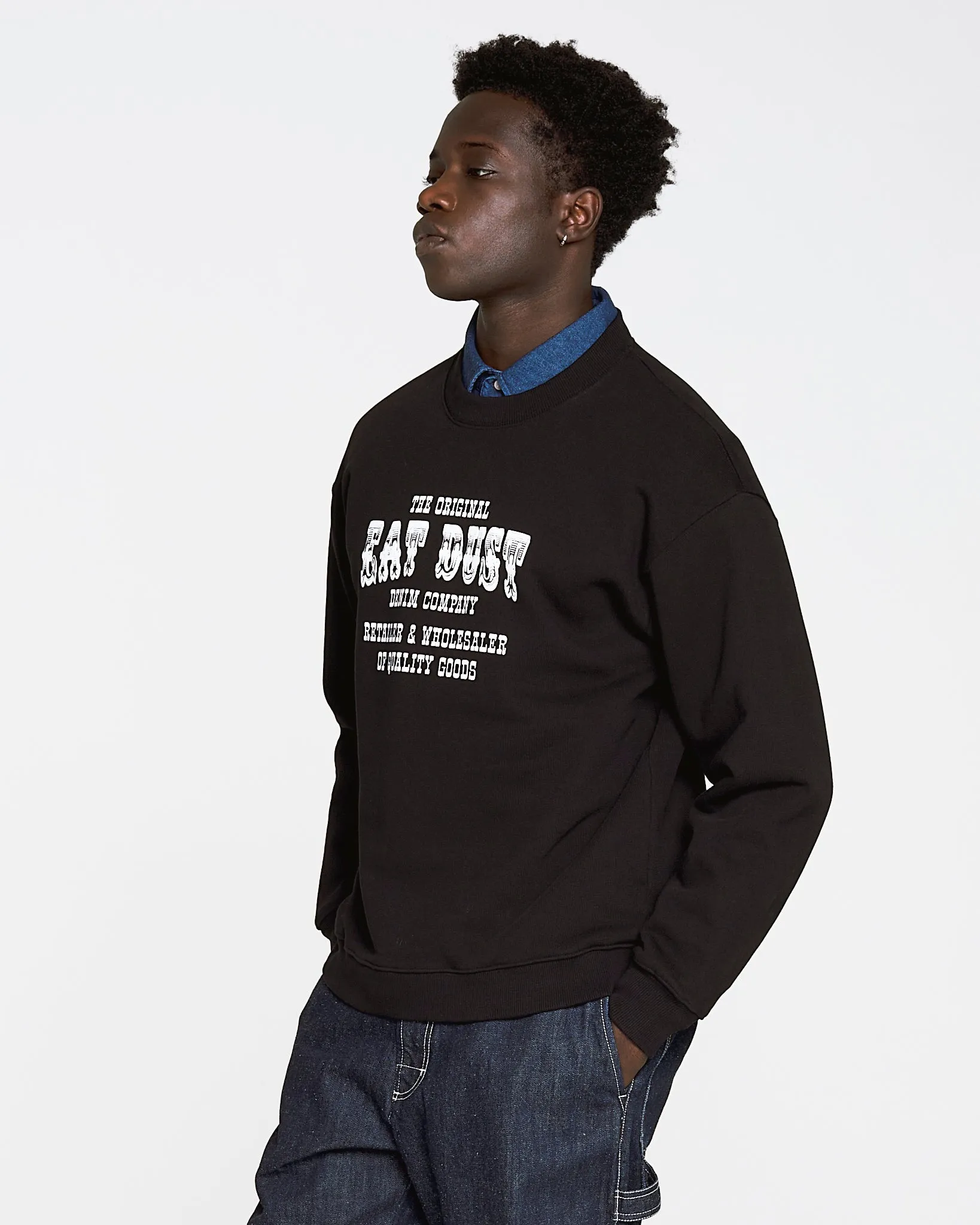 Rush Sweater Basic Fleece Black sold by Eat Dust product image thumbnail 3