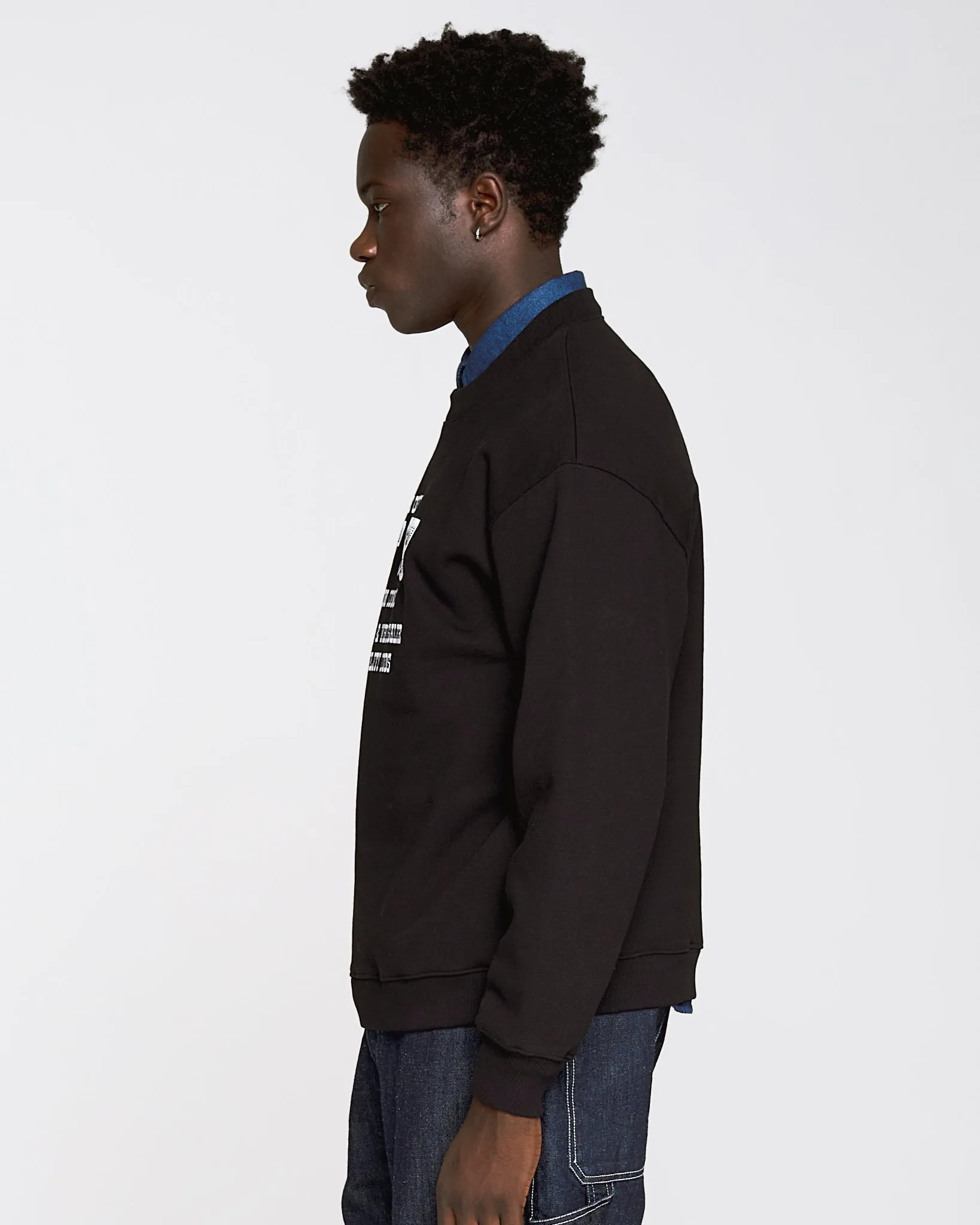 Rush Sweater Basic Fleece Black sold by Eat Dust product image thumbnail 4