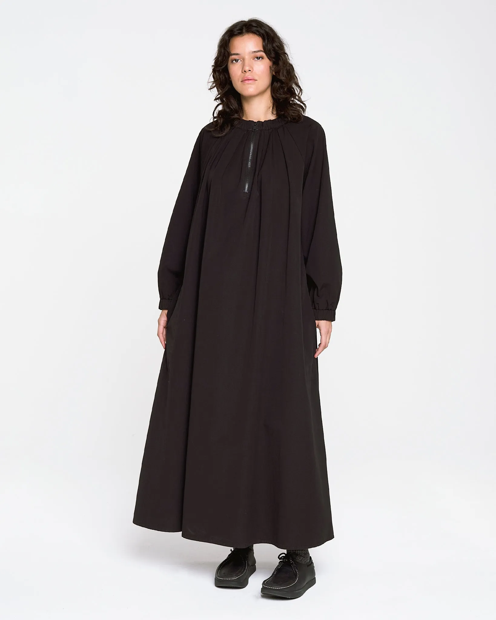 G.o.D Grassland Dress Light Cotton Drill Black sold by Eat Dust
