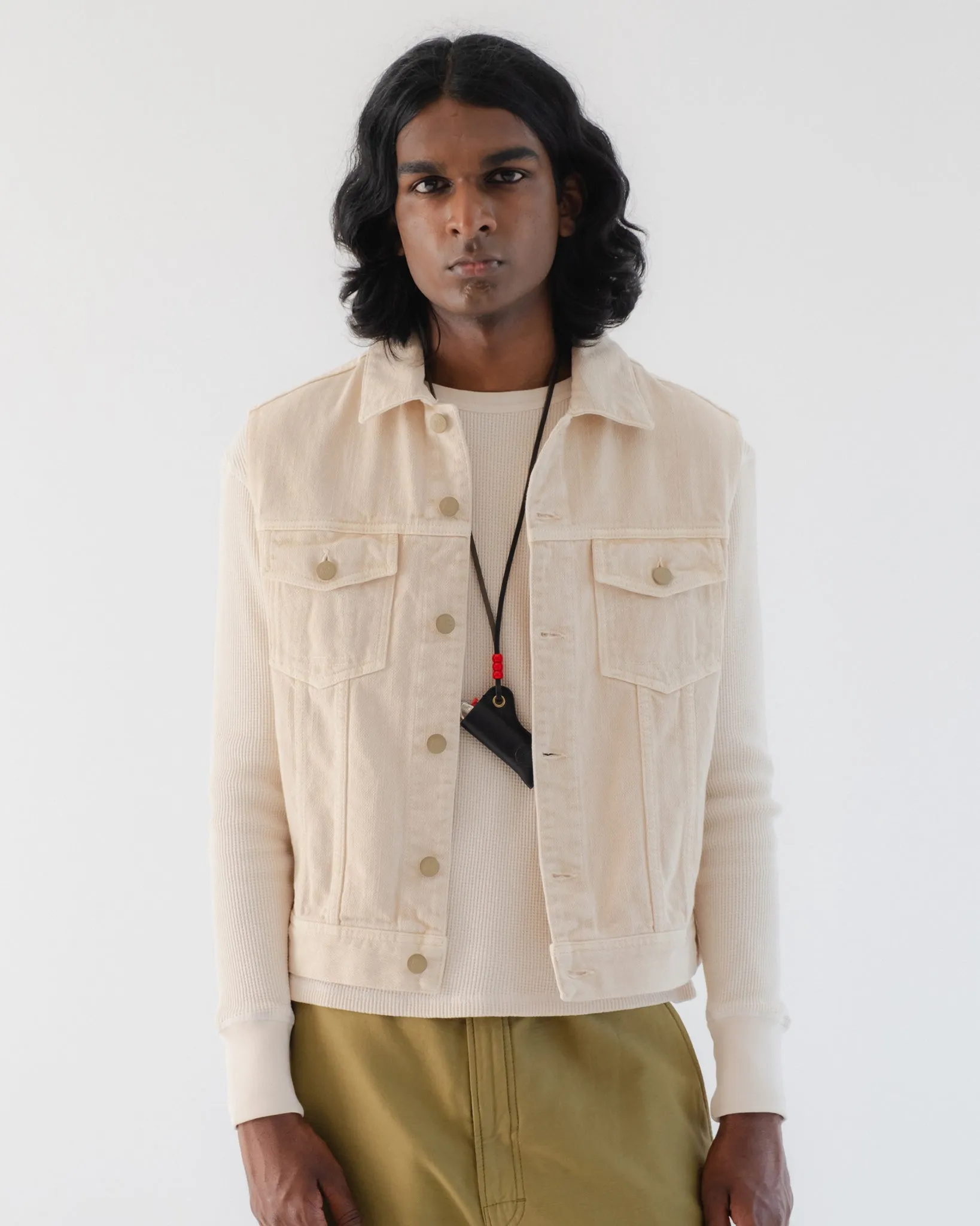 Biker Vest Obi Cotton Cement sold by Eat Dust