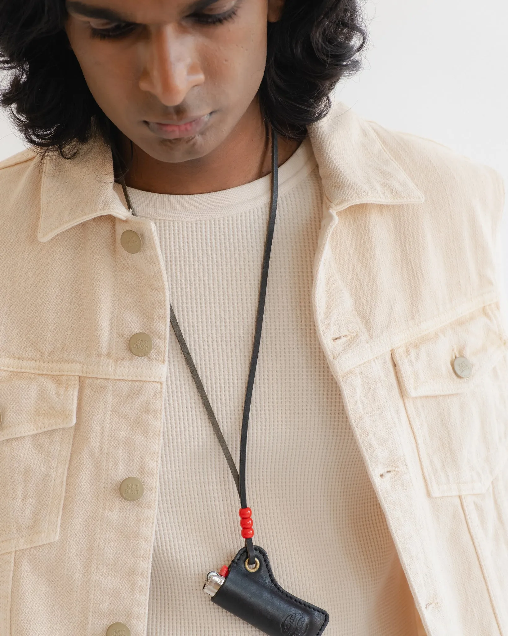 Biker Vest Obi Cotton Cement sold by Eat Dust product image thumbnail 3