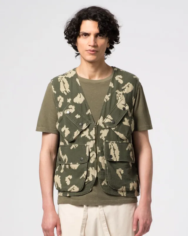 Tropical Vest Cloud Camo Mesh Light Green/Off White sold by Eat Dust