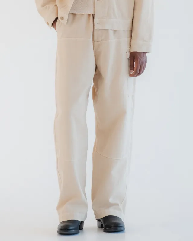 Cargo Pants Obi Cotton Cement made by Eat Dust