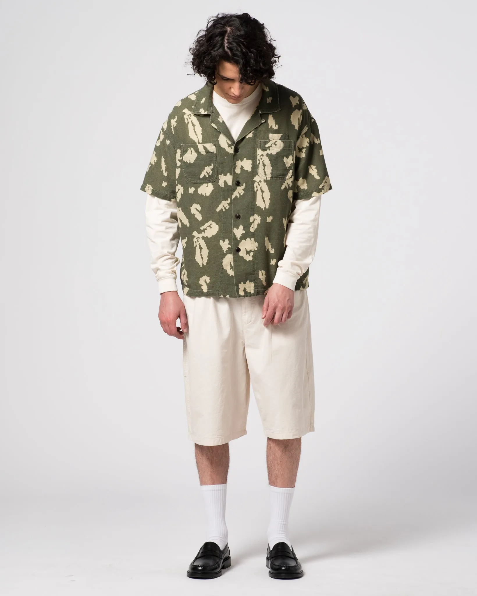 Aloha Shirt Cloud Camo Mesh Mint/Off White sold by Eat Dust product image thumbnail 2