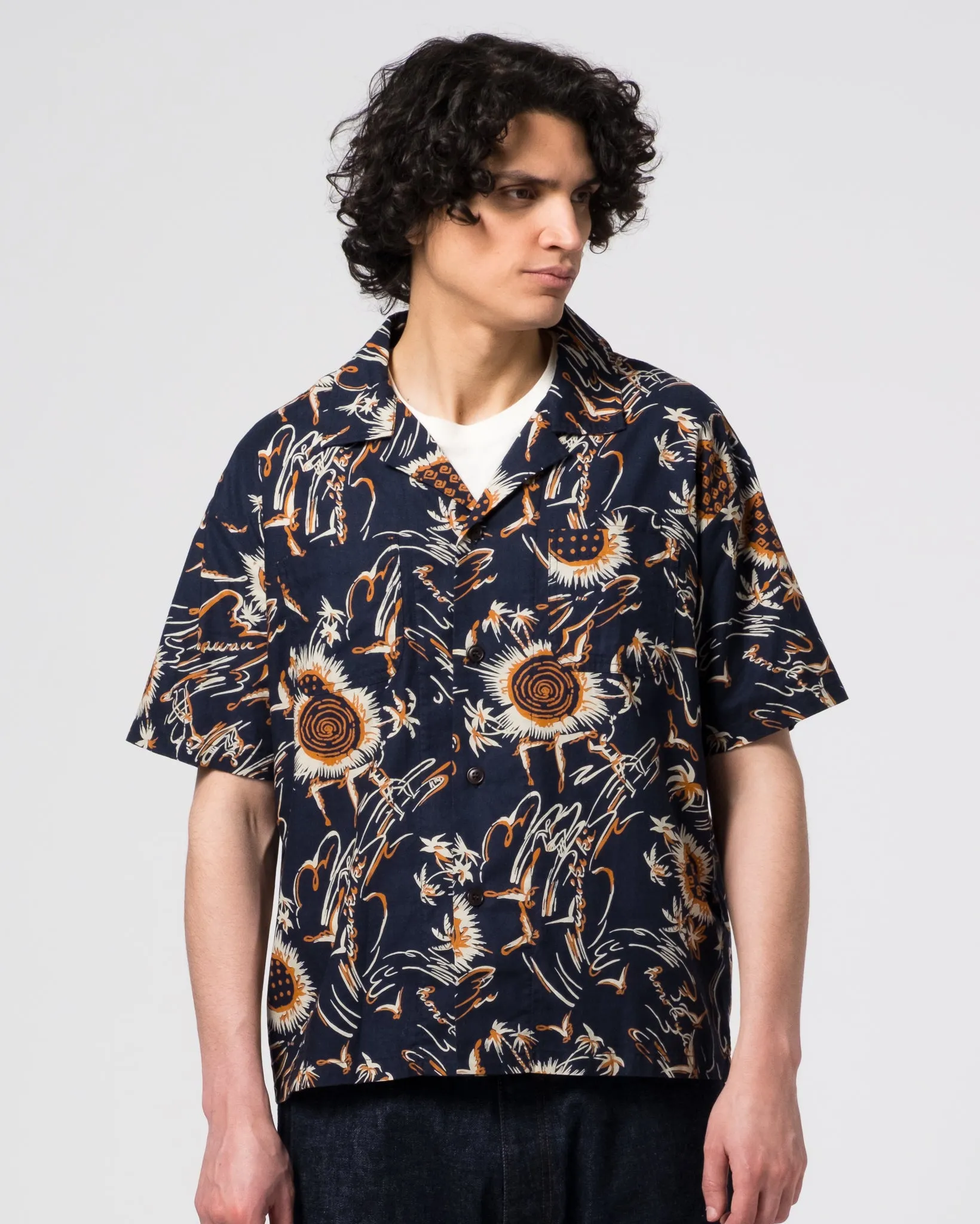 Aloha Shirt Casa Print Navy sold by Eat Dust