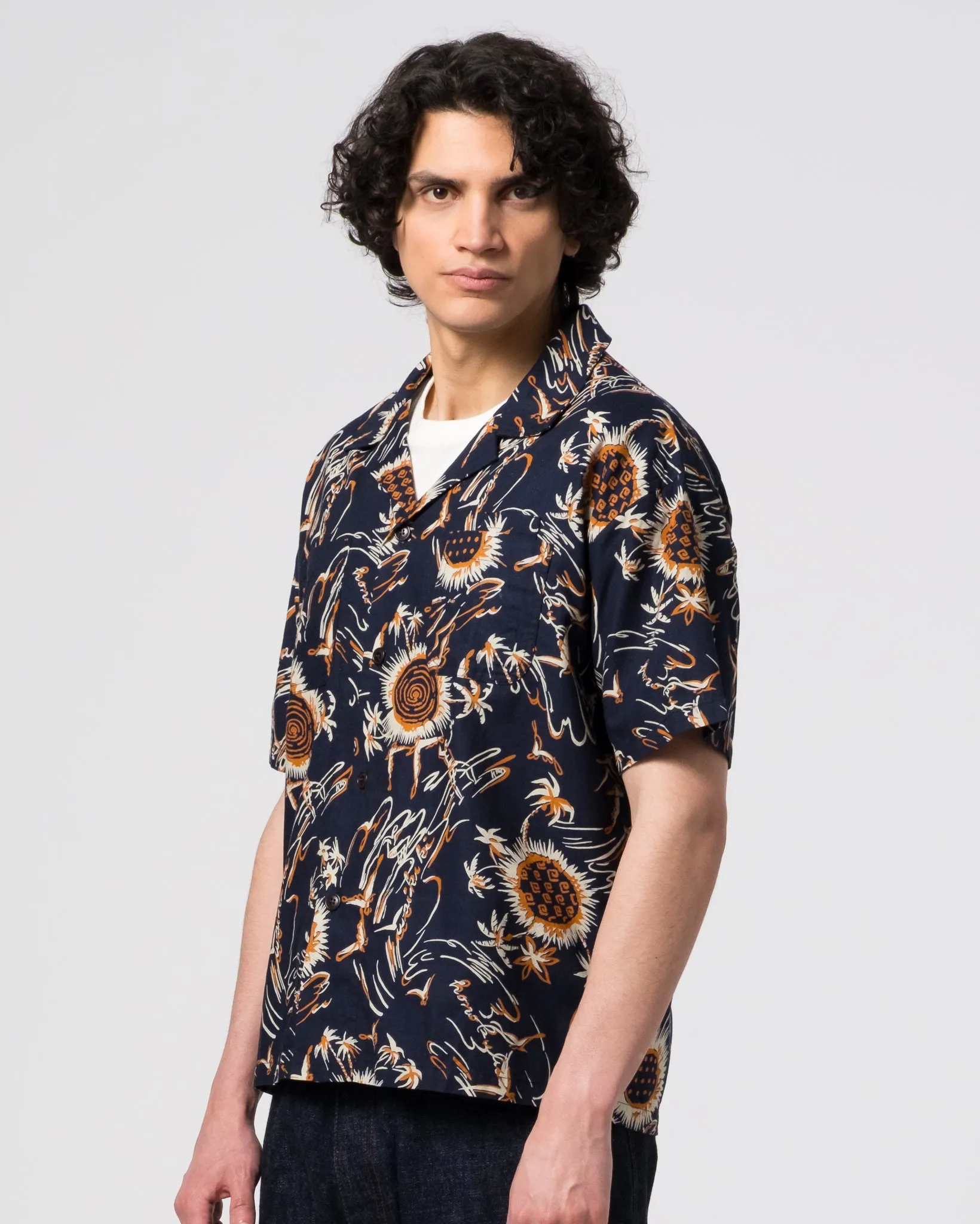 Aloha Shirt Casa Print Navy sold by Eat Dust product image thumbnail 3