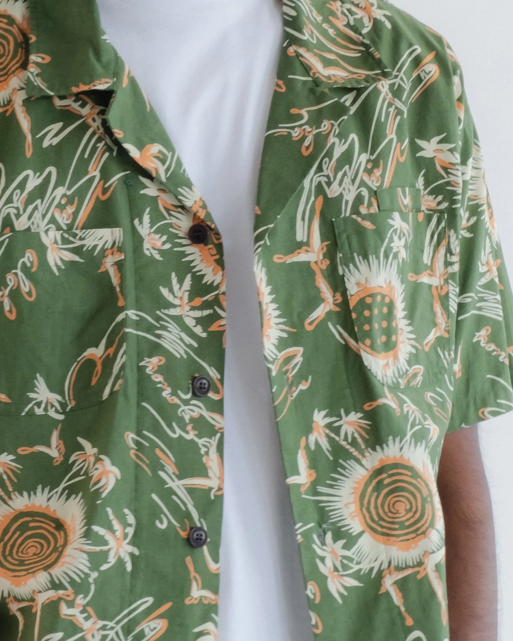 Aloha Shirt Casa Print Green sold by Eat Dust product image thumbnail 4