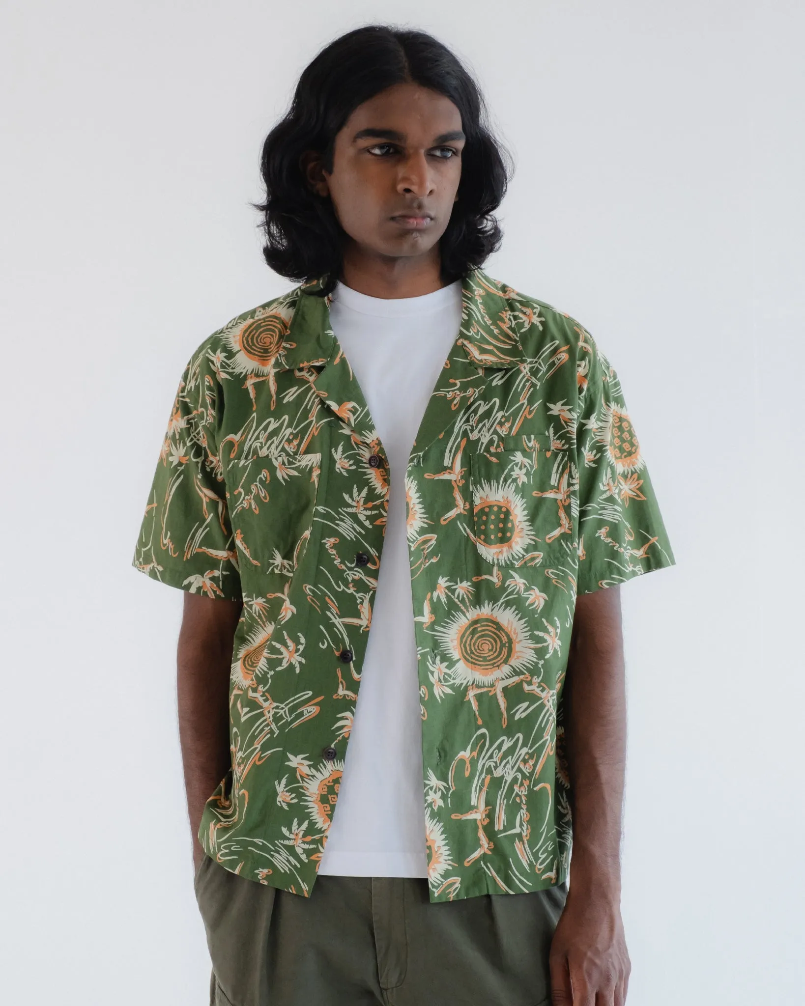 Aloha Shirt Casa Print Green sold by Eat Dust