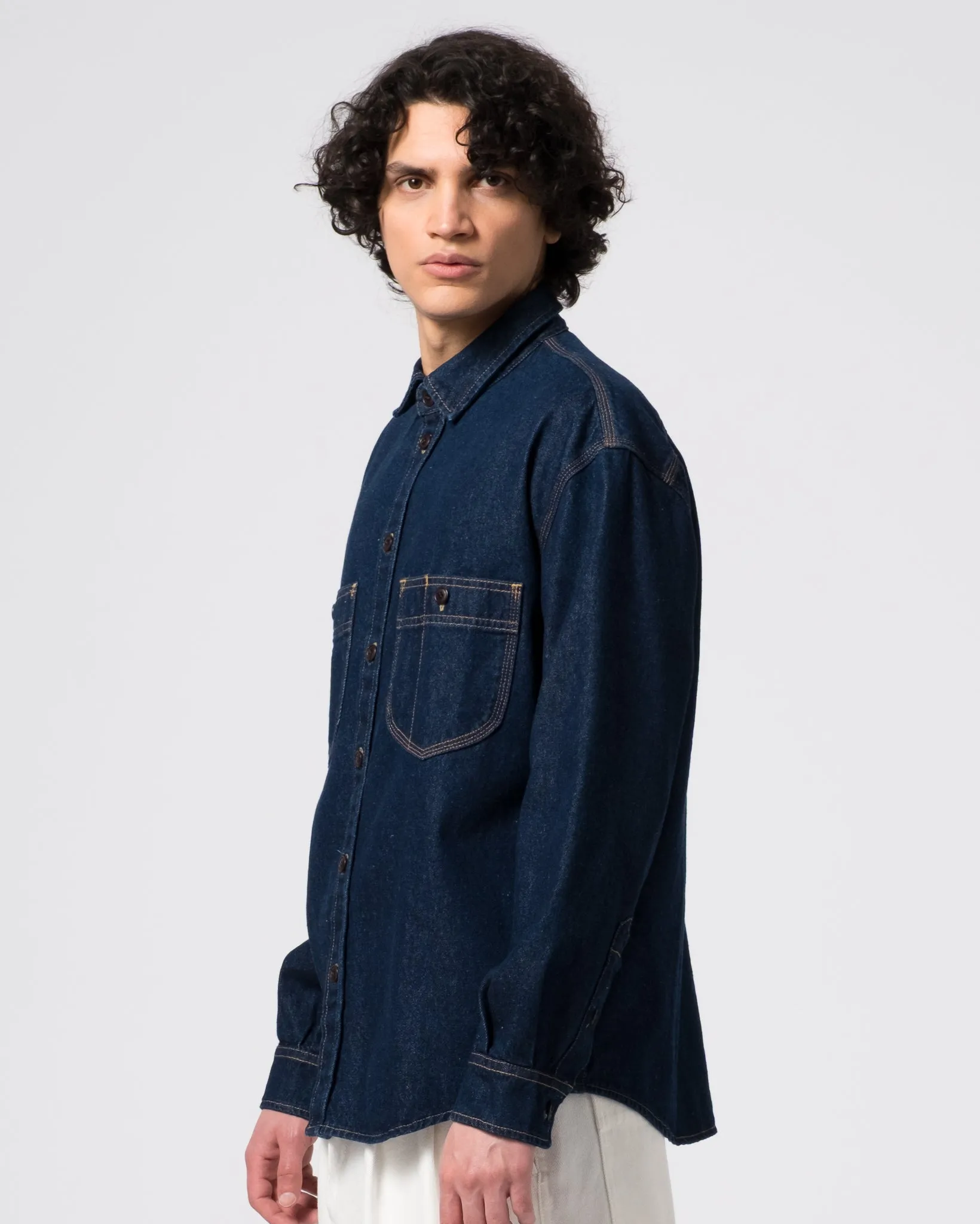 Mechanic Shirt Delhi Denim Blue/Stone Wash sold by Eat Dust product image thumbnail 3