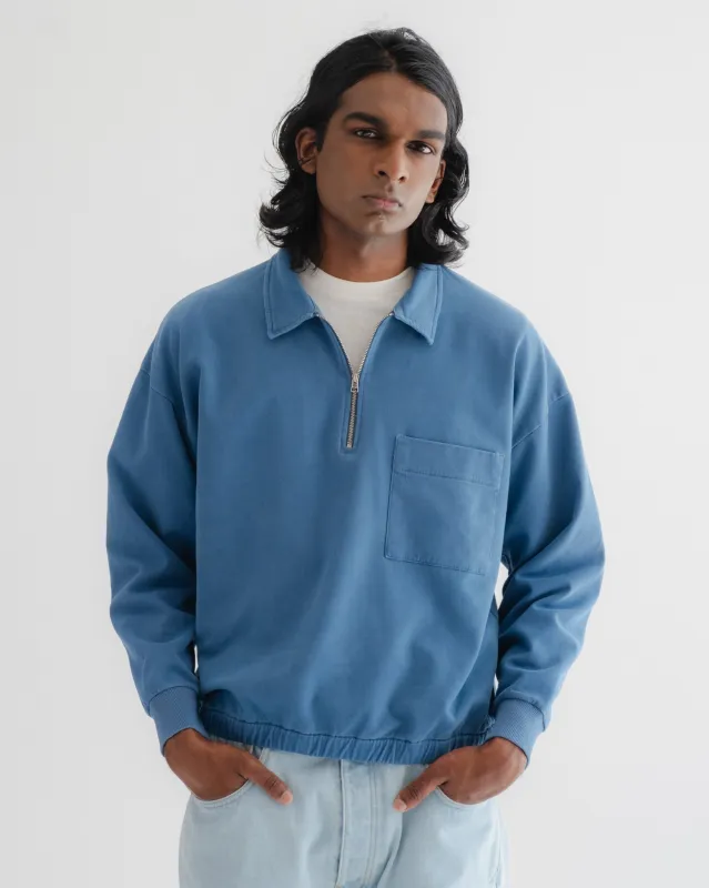 Nevada Sweater Twill Jersey Gaz Blue made by Eat Dust