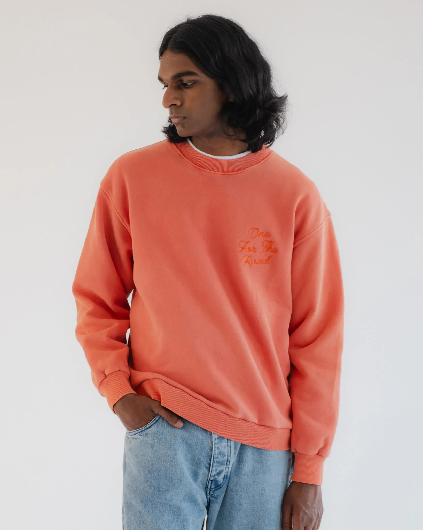 Detroit Sweater Basic Fleece Tangerine sold by Eat Dust product image thumbnail 3