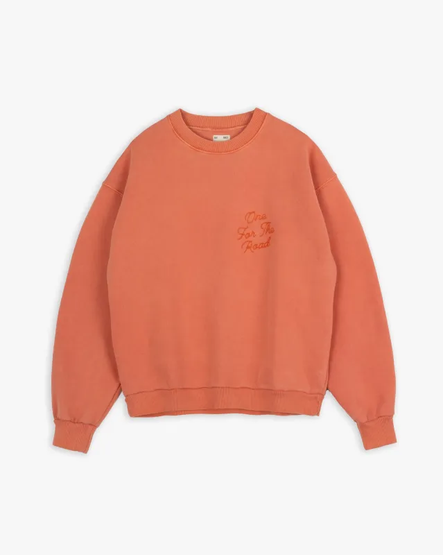 Detroit Sweater Basic Fleece Tangerine made by Eat Dust