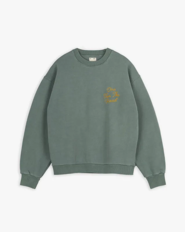 Detroit Sweater Basic Fleece Juniper made by Eat Dust
