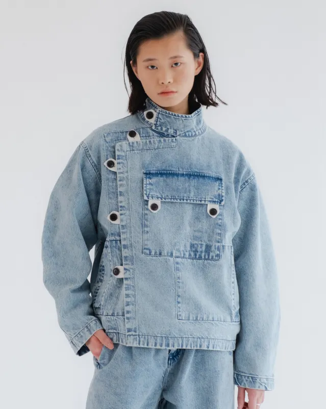 G.o.D Rider Jacket Salt Lake Denim Blue made by Eat Dust