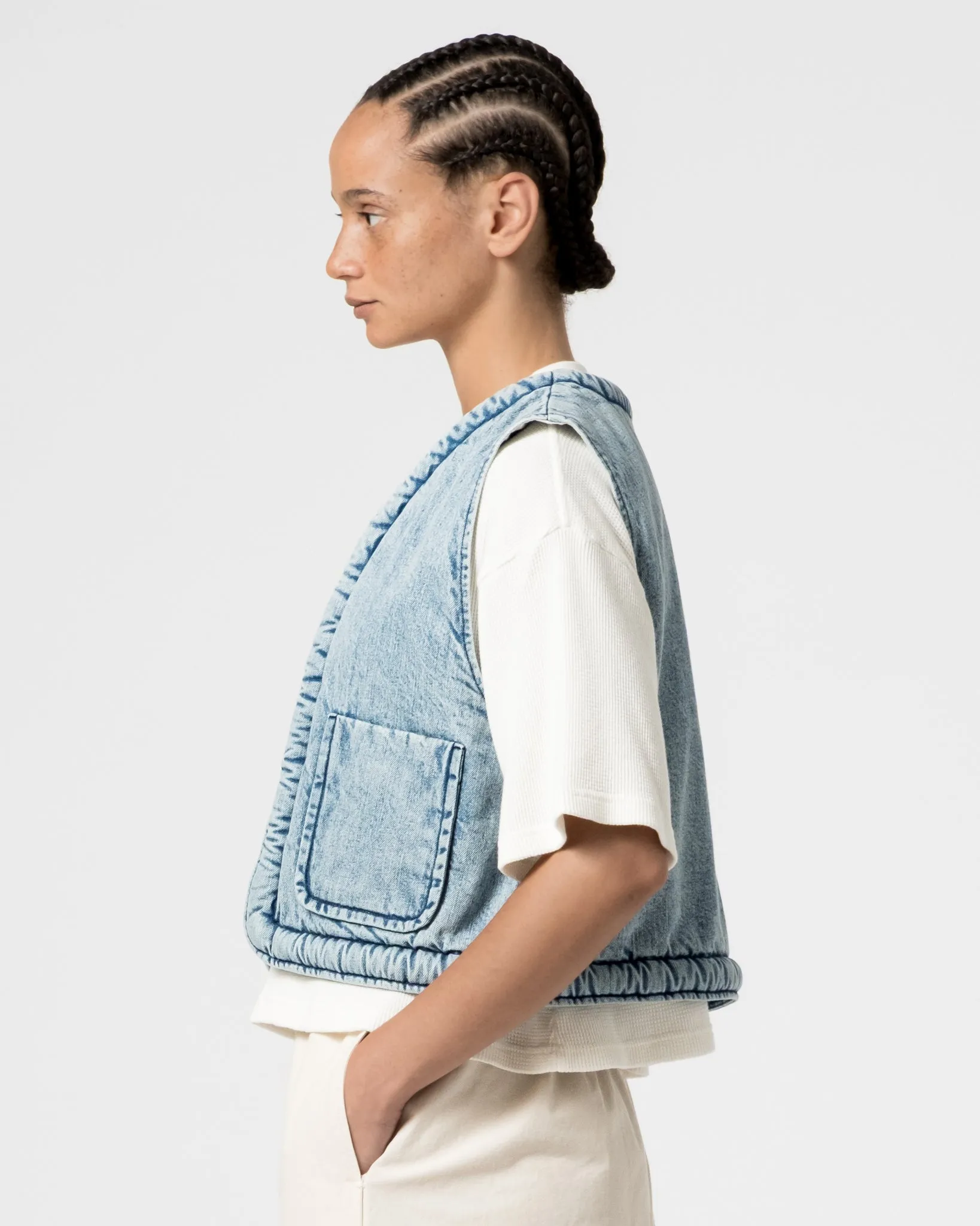 G.o.D Tsuki Vest Salt Lake Denim Blue sold by Eat Dust product image thumbnail 4