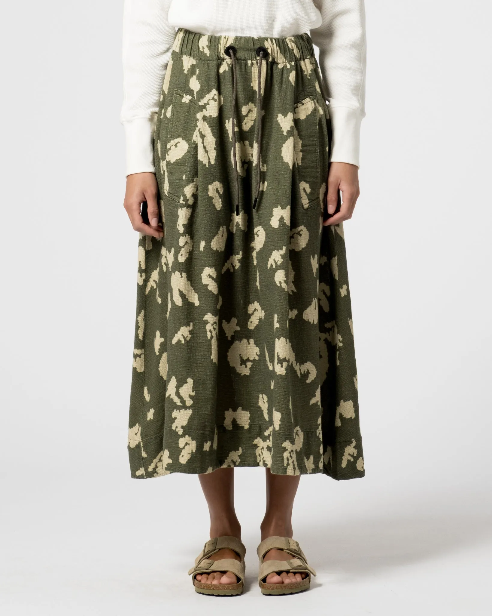 G.o.D Meadow Skirt Cloud Camo Mesh Light Green/Off White sold by Eat Dust
