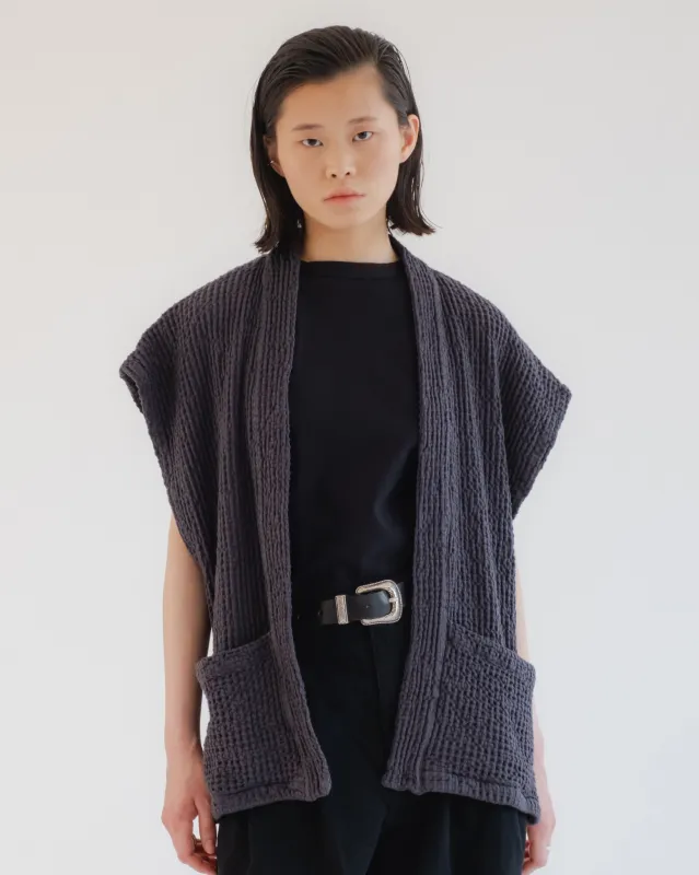 G.o.D Unagi Vest Chickpea Cotton Asphalt made by Eat Dust