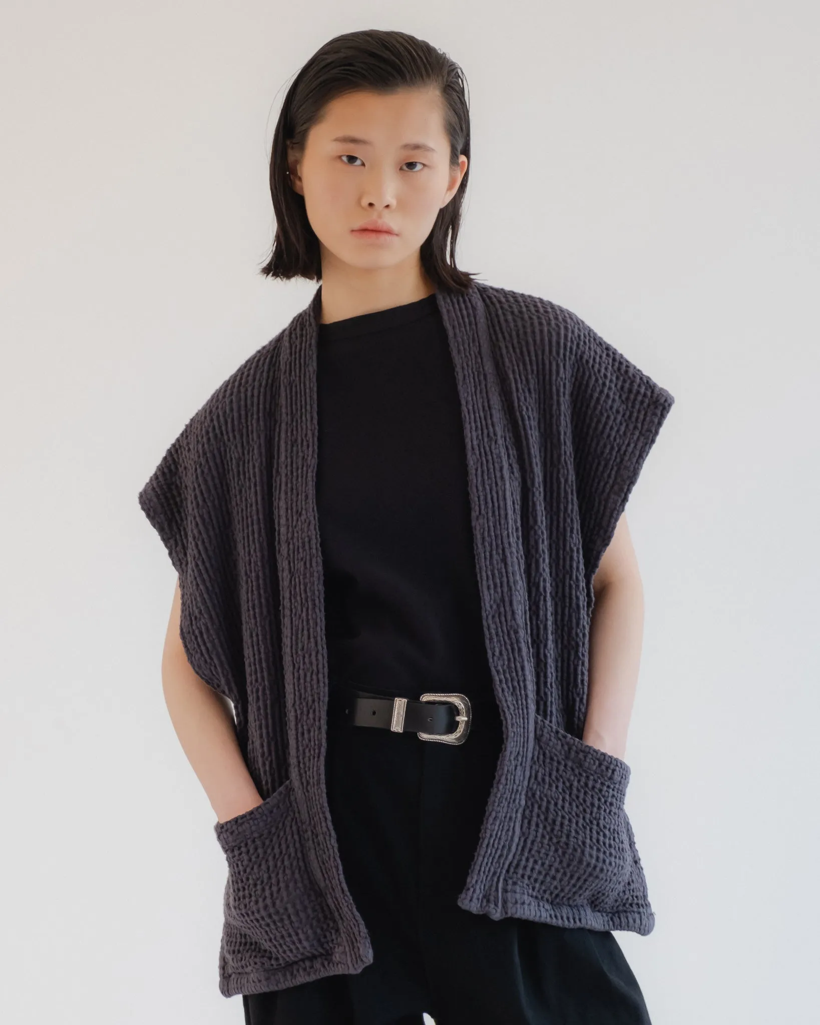 G.o.D Unagi Vest Chickpea Cotton Asphalt sold by Eat Dust product image thumbnail 5