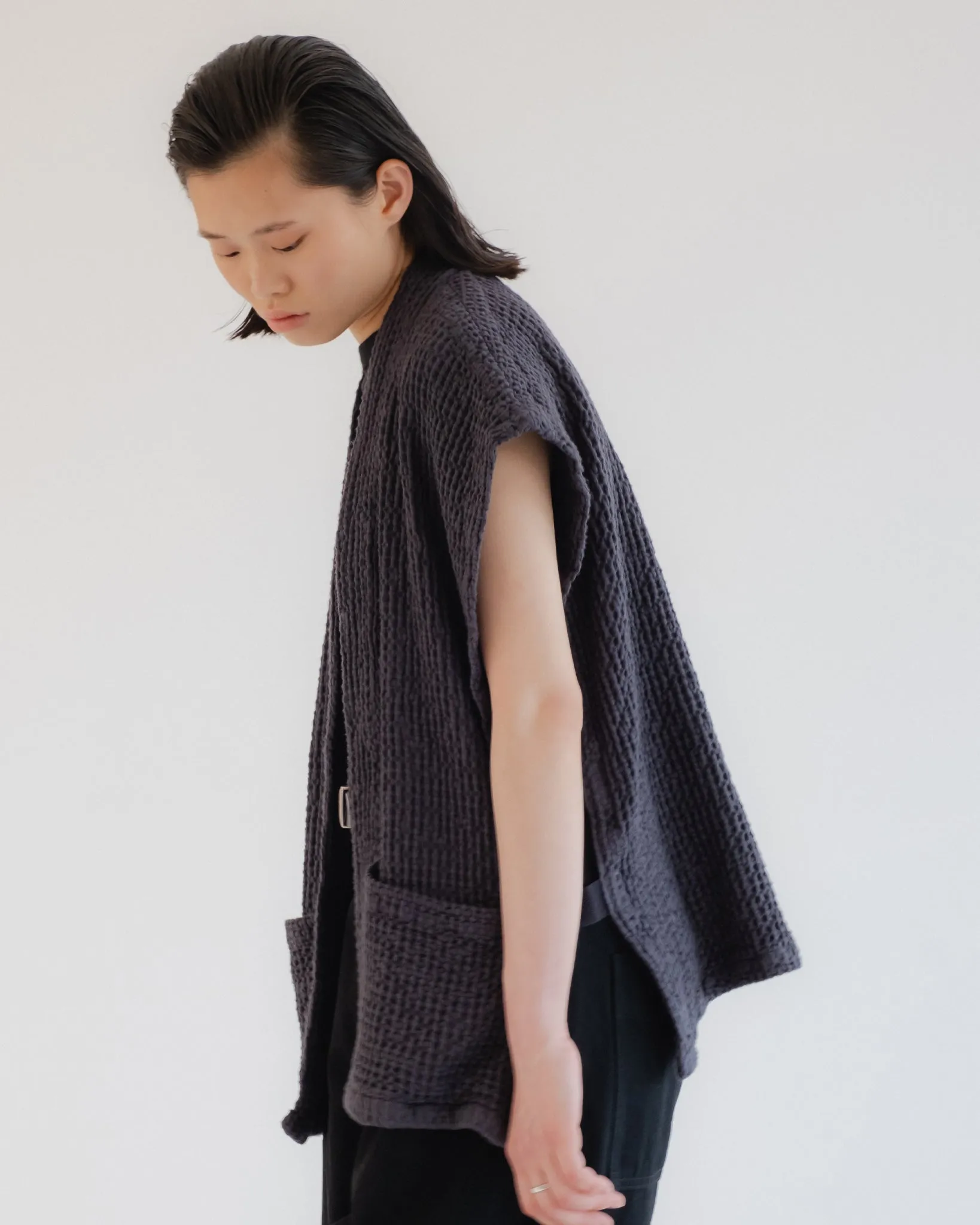 G.o.D Unagi Vest Chickpea Cotton Asphalt sold by Eat Dust product image thumbnail 3