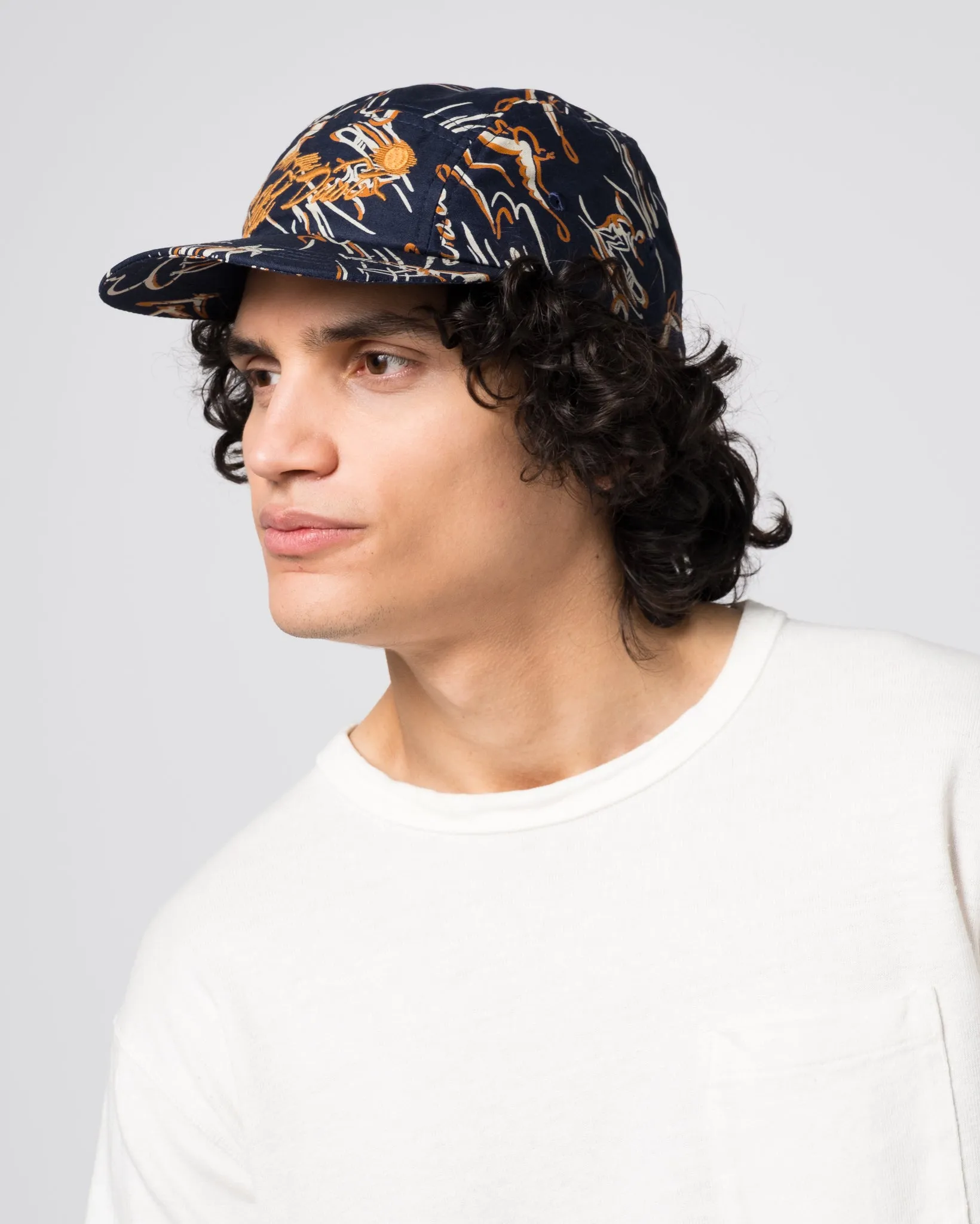 5 Panel Cap Casa Print Navy sold by Eat Dust product image thumbnail 5