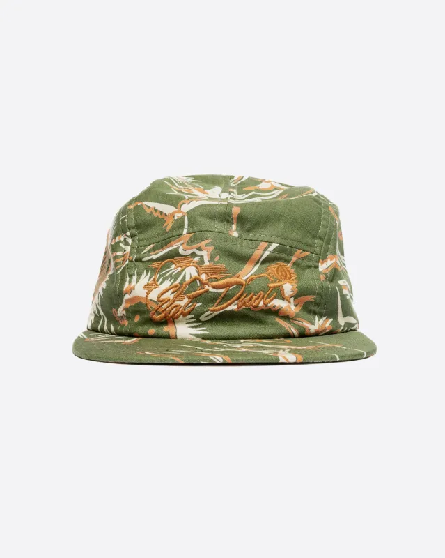 5 Panel Cap Casa Print Green made by Eat Dust