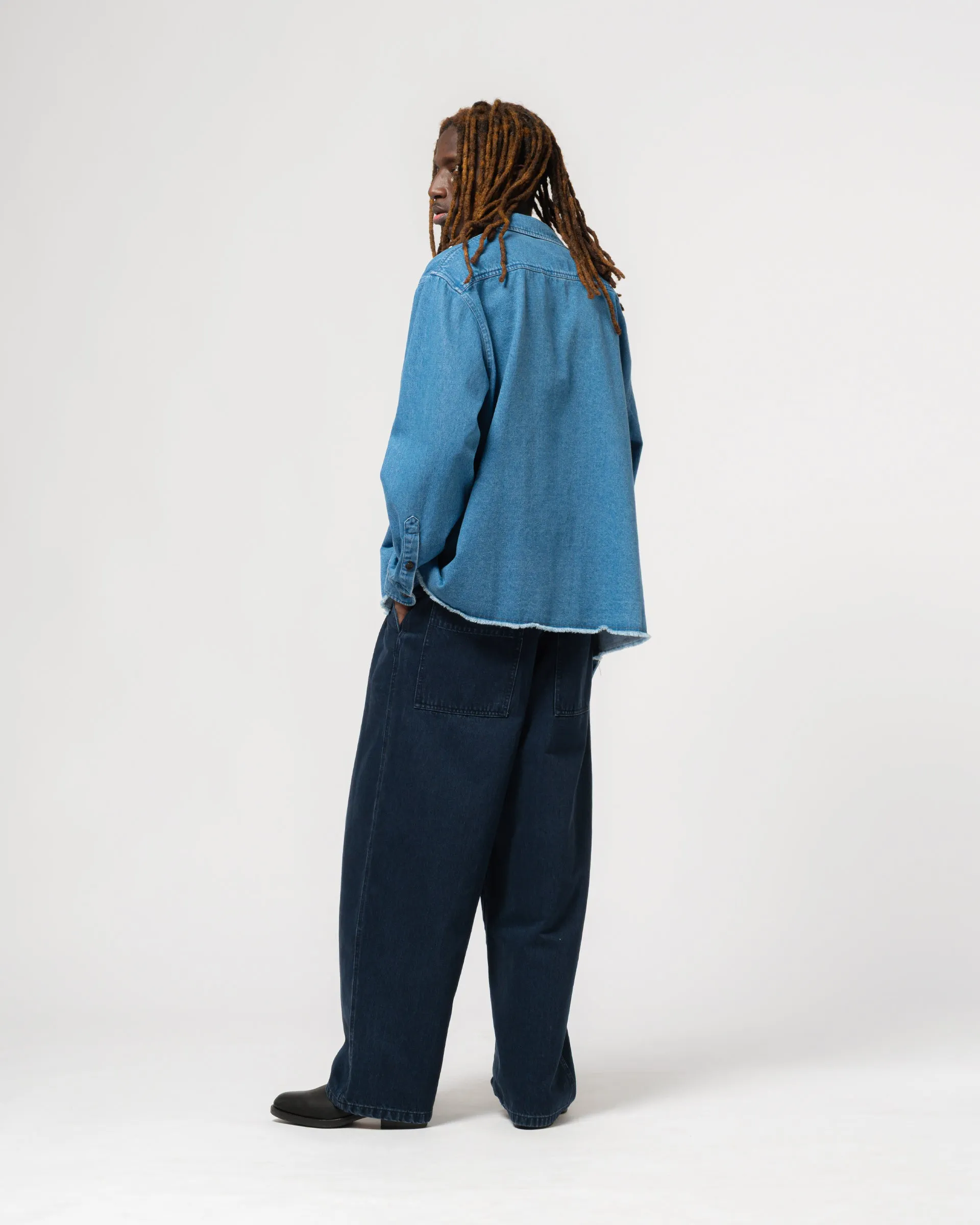 Workshirt Raw Edge Delhi Denim Blue Stone Wash sold by Eat Dust product image thumbnail 5