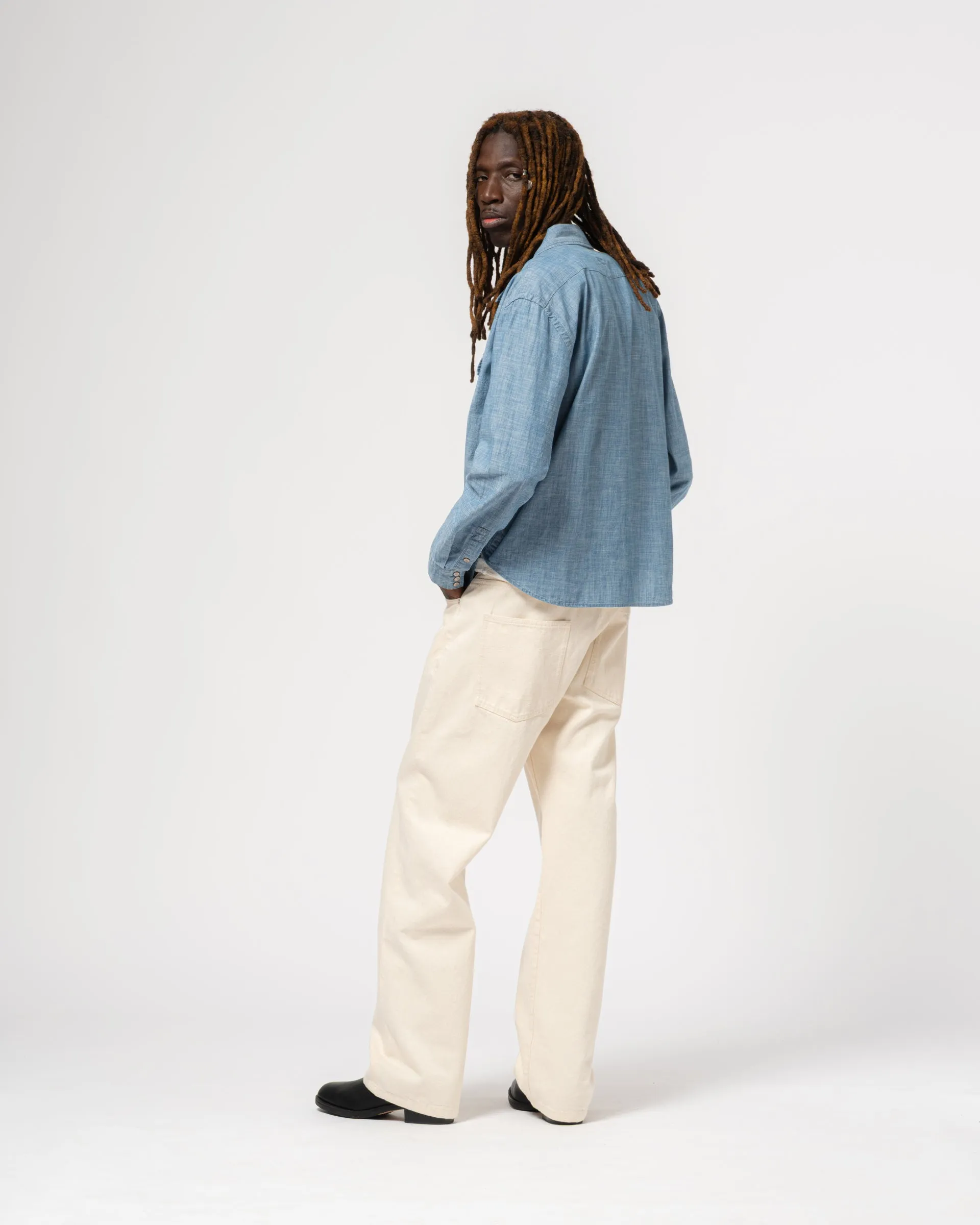 Western Shirt Chambrey Denim Blue sold by Eat Dust product image thumbnail 5