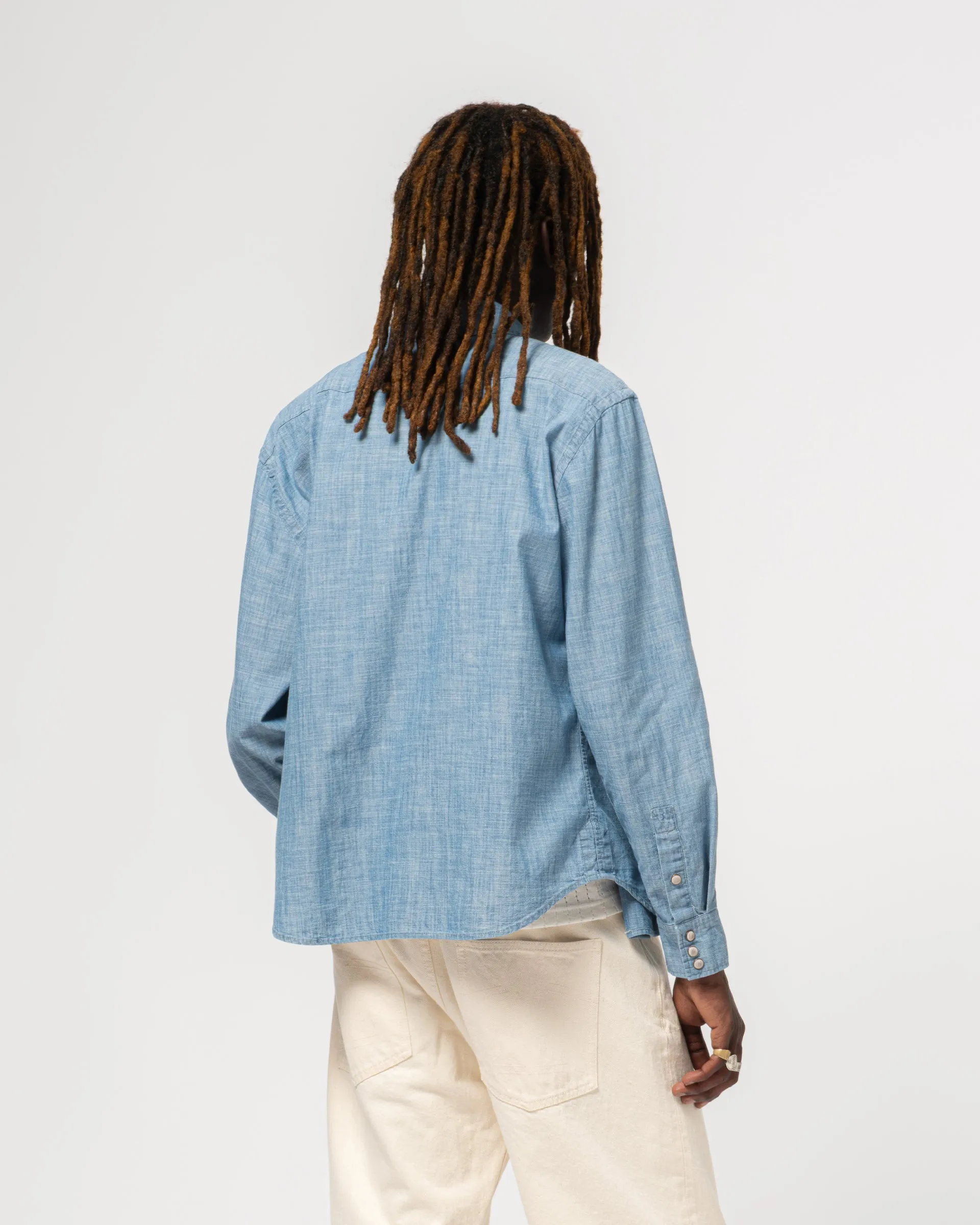 Western Shirt Chambrey Denim Blue sold by Eat Dust product image thumbnail 4