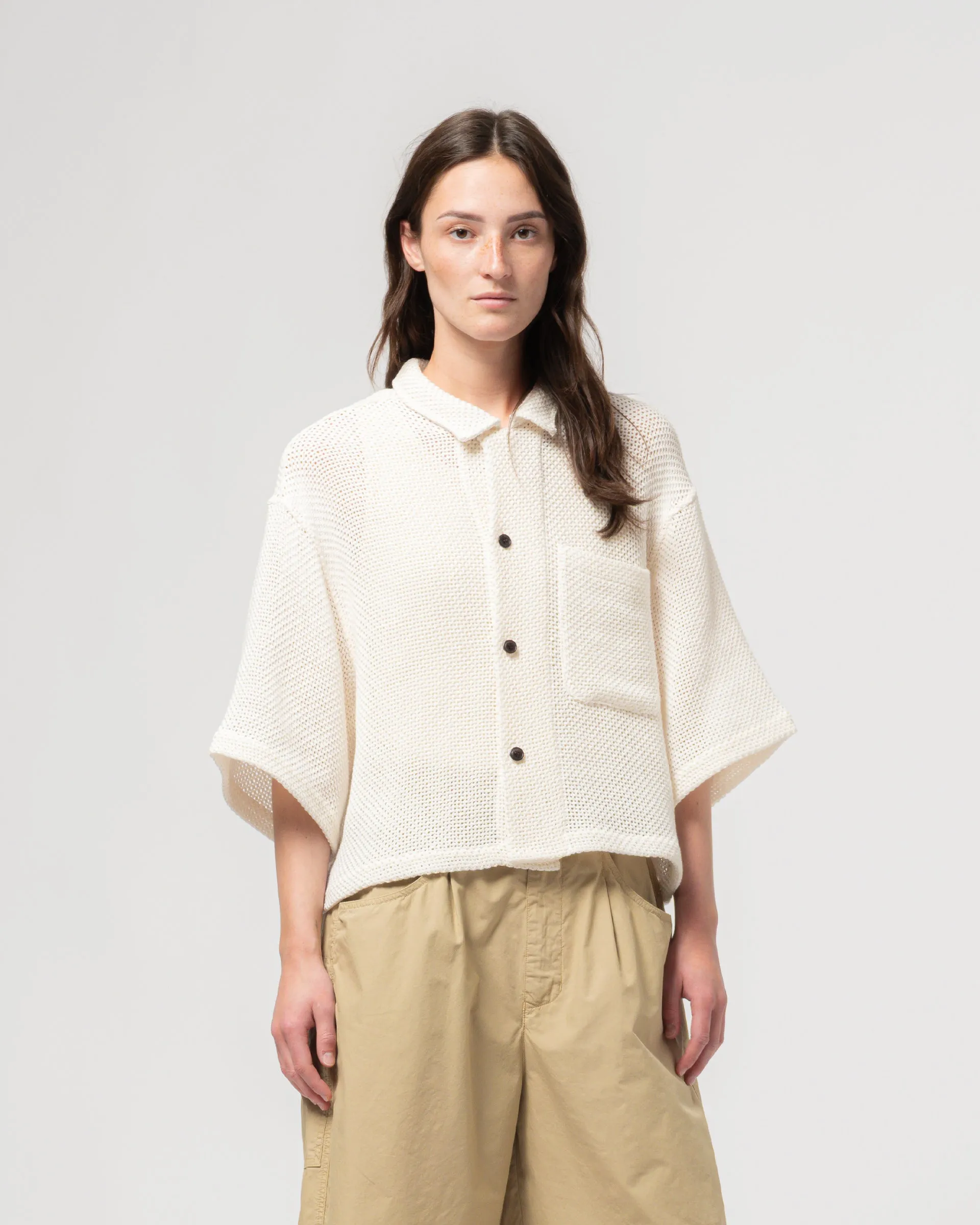 G.o.D Sumatra Shirt Trellis Cotton Ecru sold by Eat Dust