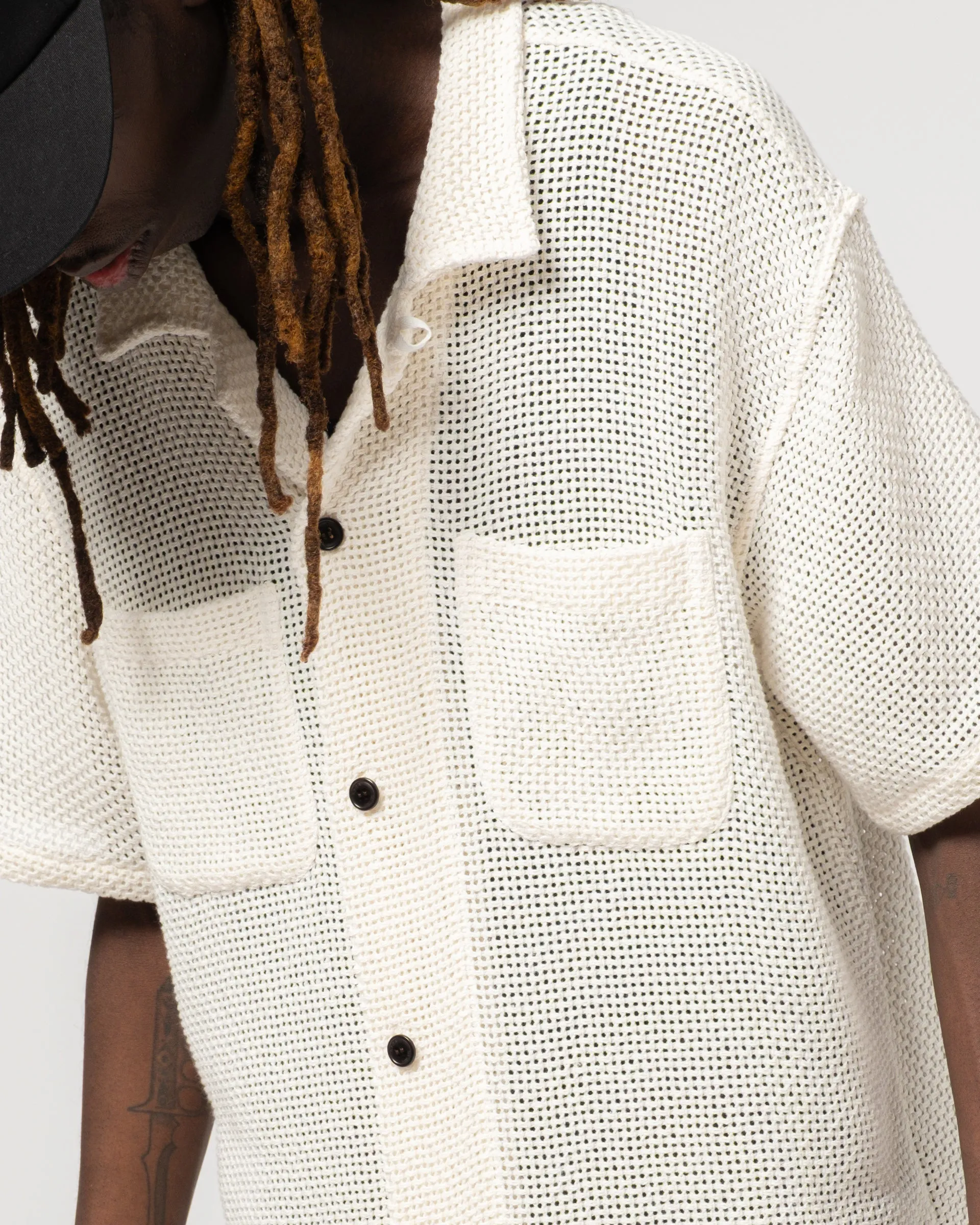 Breeze Shirt Trellis Cotton Ecru sold by Eat Dust product image thumbnail 3