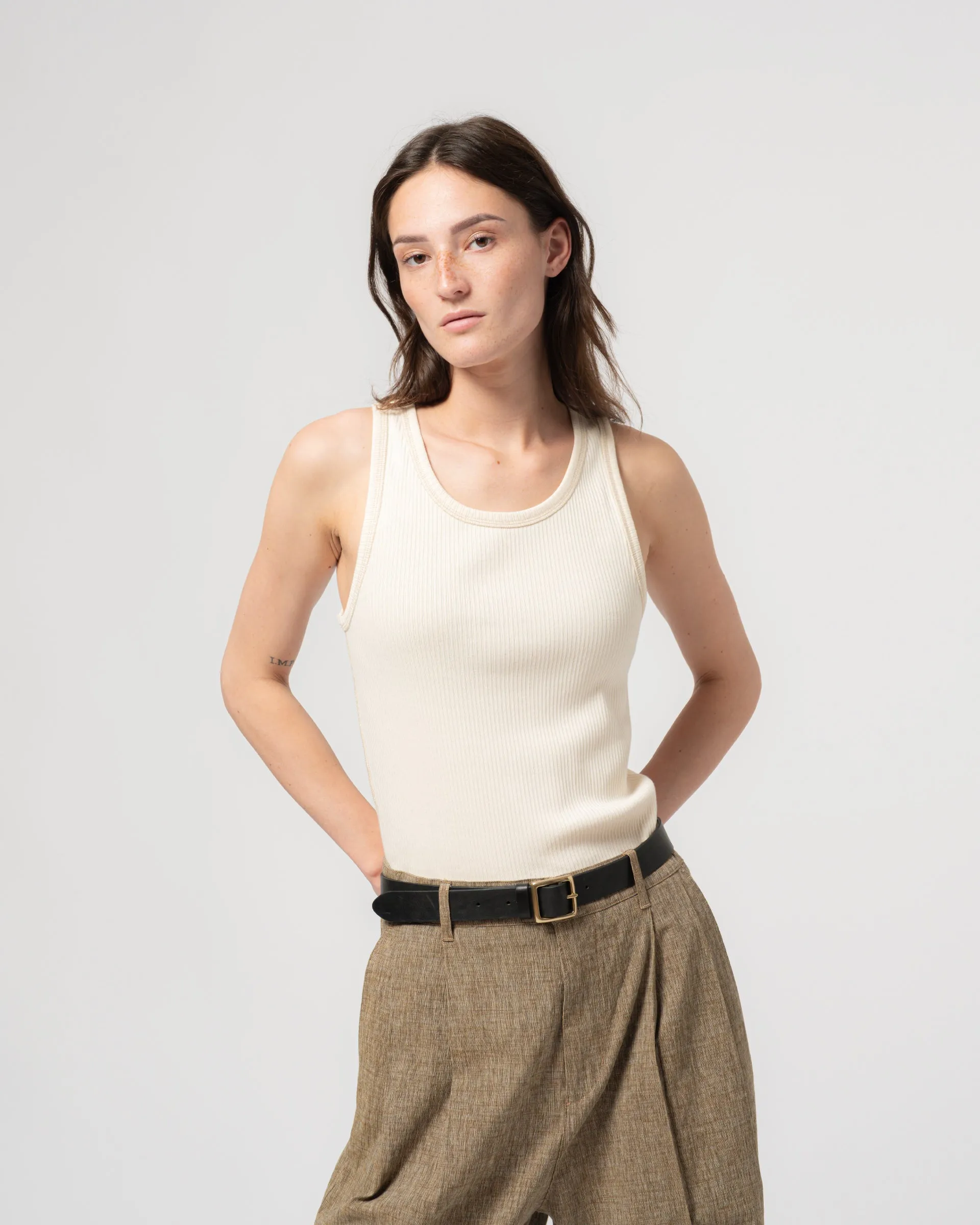 G.o.D Body Top Military Rib Ecru sold by Eat Dust